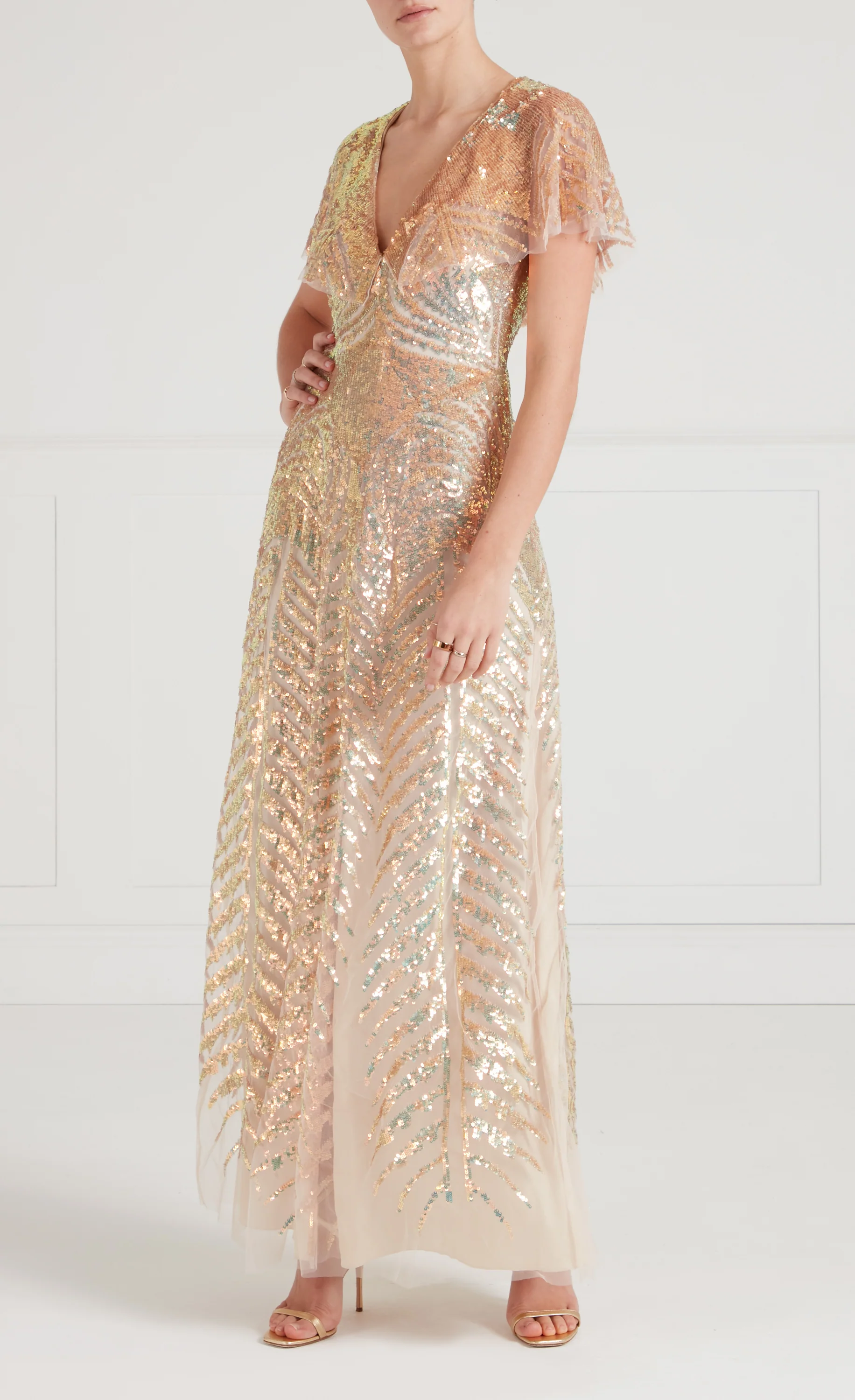 Dusk Long Dress - Gold - Image 2