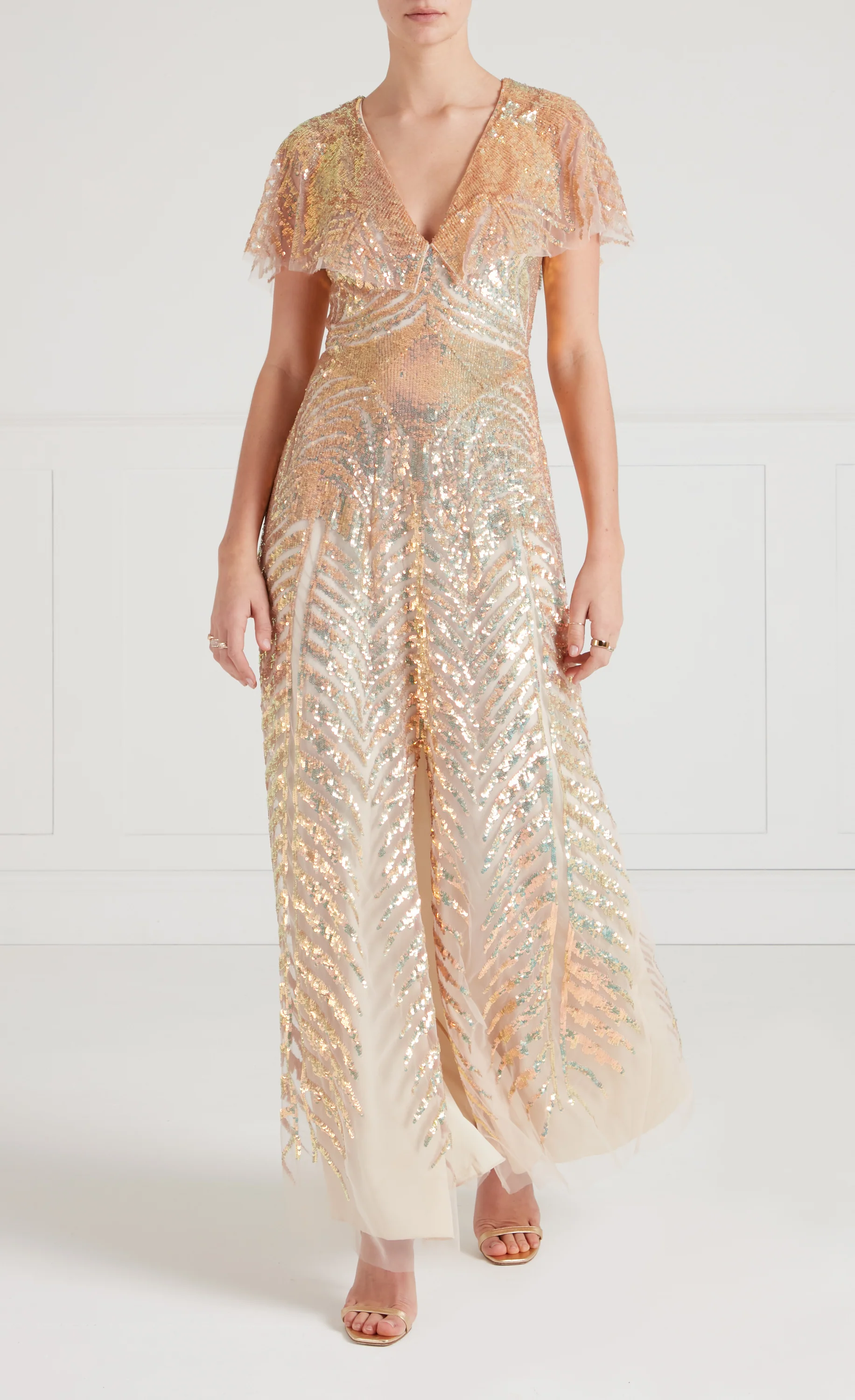 Dusk Long Dress - Gold - Image 3
