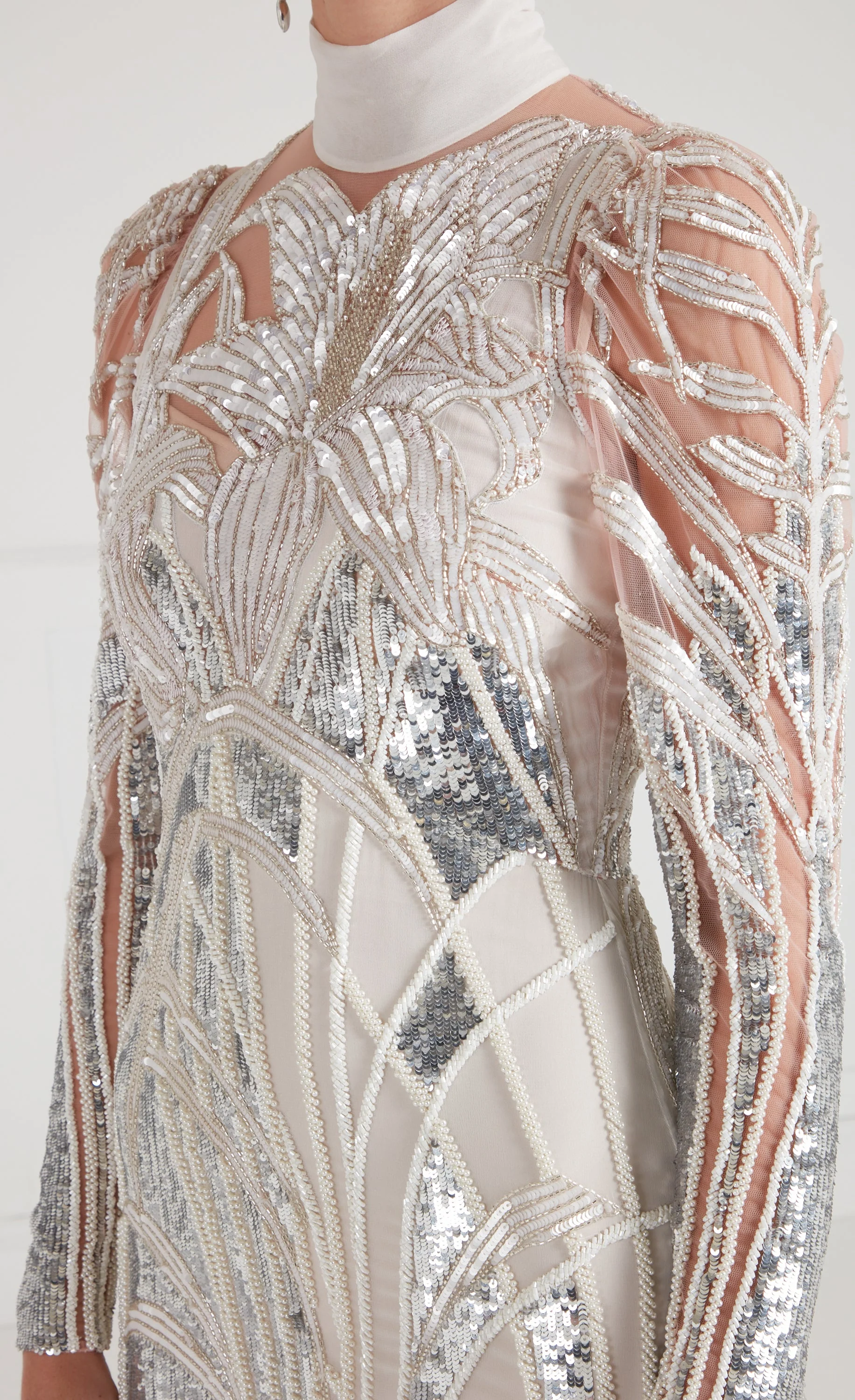 Mariana Sleeved Gown - Platinum - Image 6