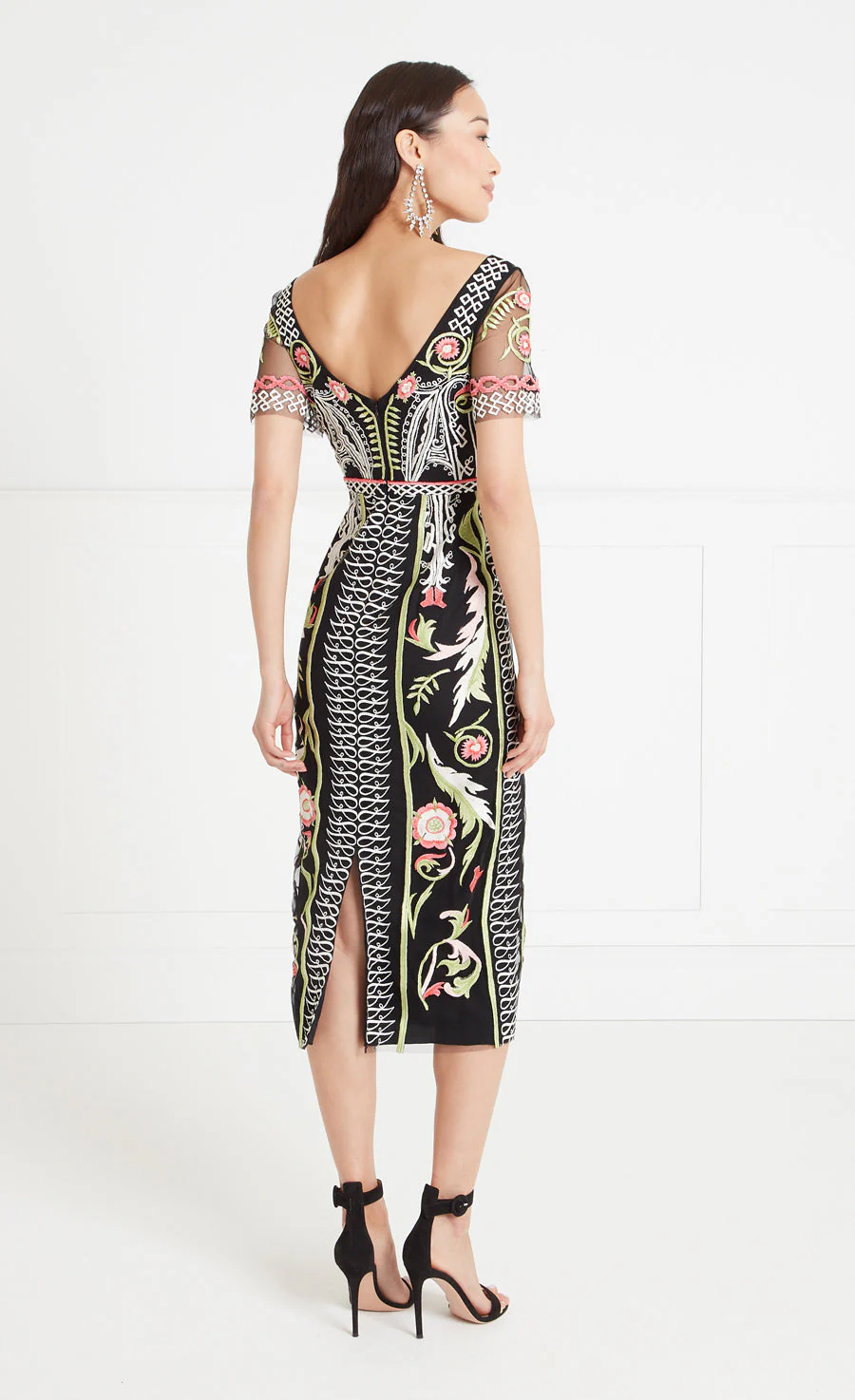 Alessia Midi Dress - Black - Image 4