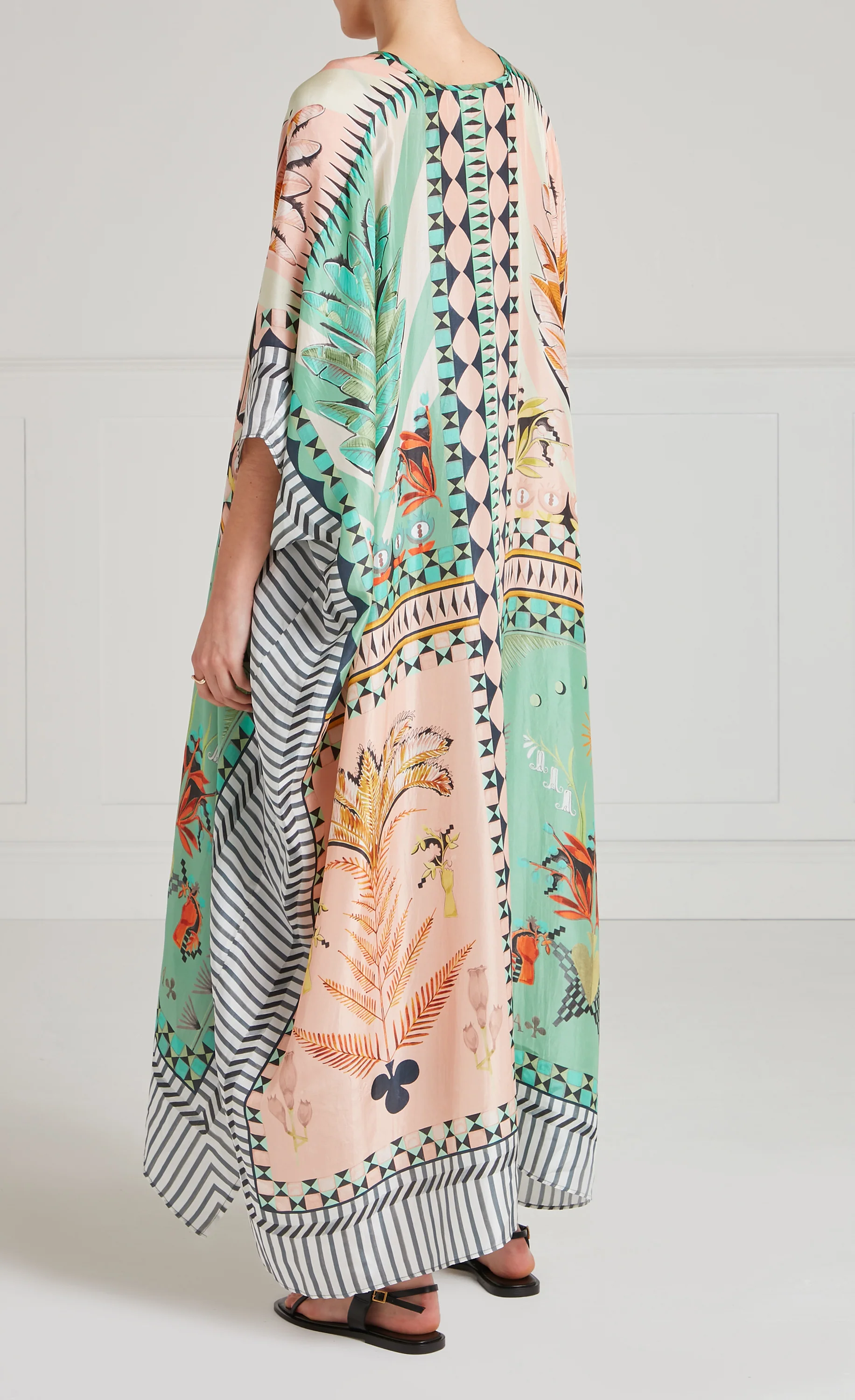 Amber V-Neck Kaftan - Bellini Mix - Image 6