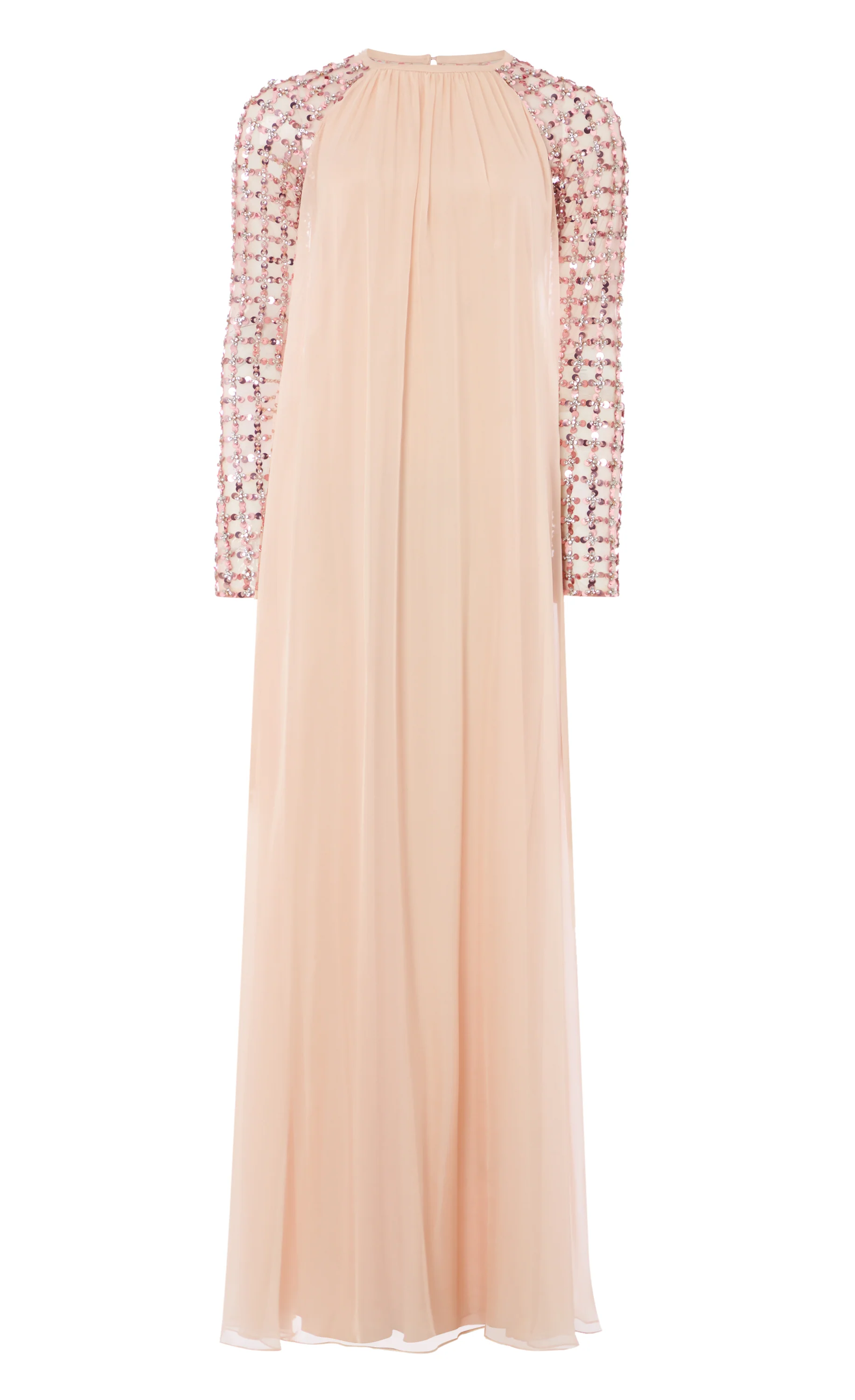 Angelli Lattice Long Dress - Rosewater - Image 2