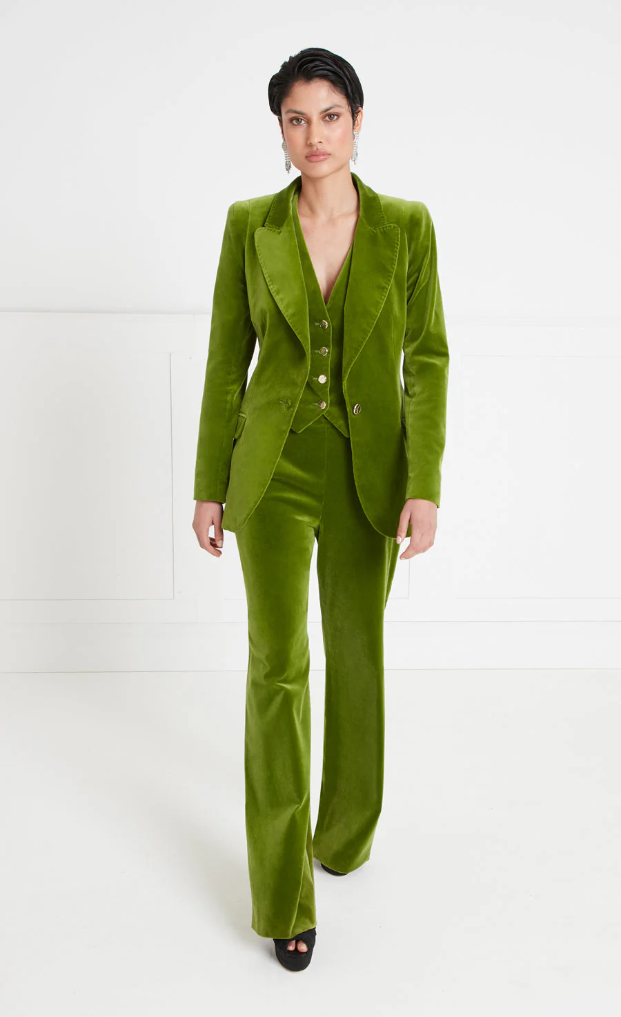 Clove Velvet Jacket - Chartreuse - Image 7
