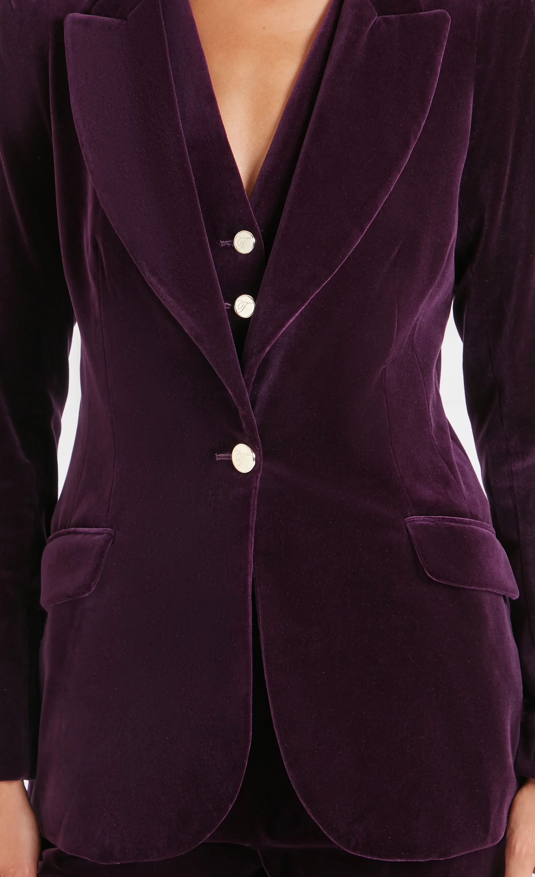 Clove Velvet Jacket - Dark Amethyst - Image 4