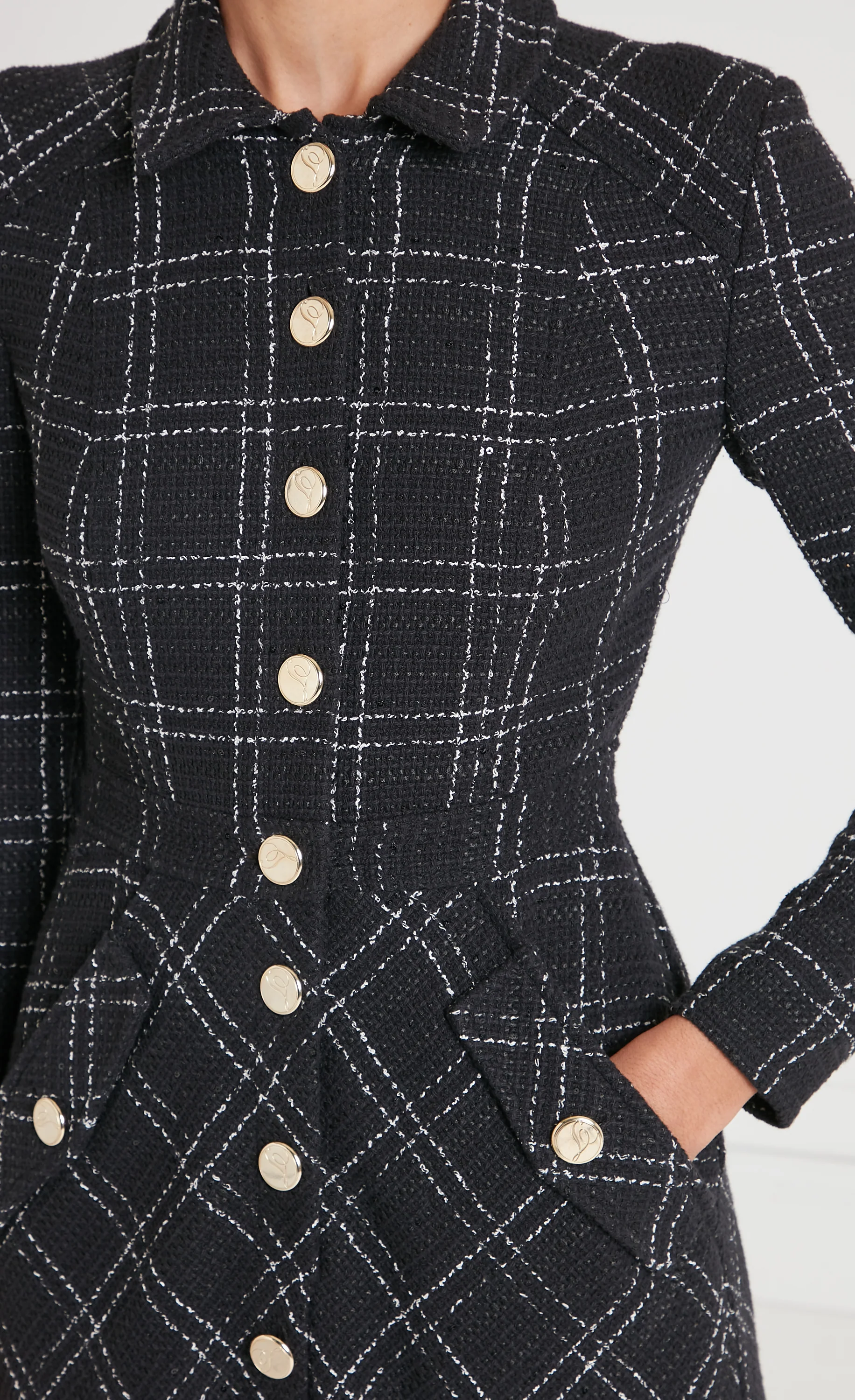 Colonel Dress - Black Check - Image 5
