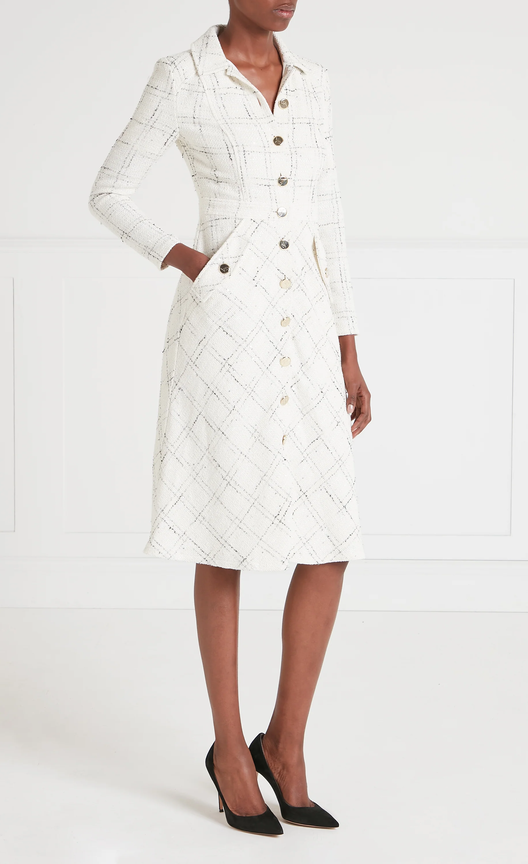 Colonel Dress - White Check - Image 3