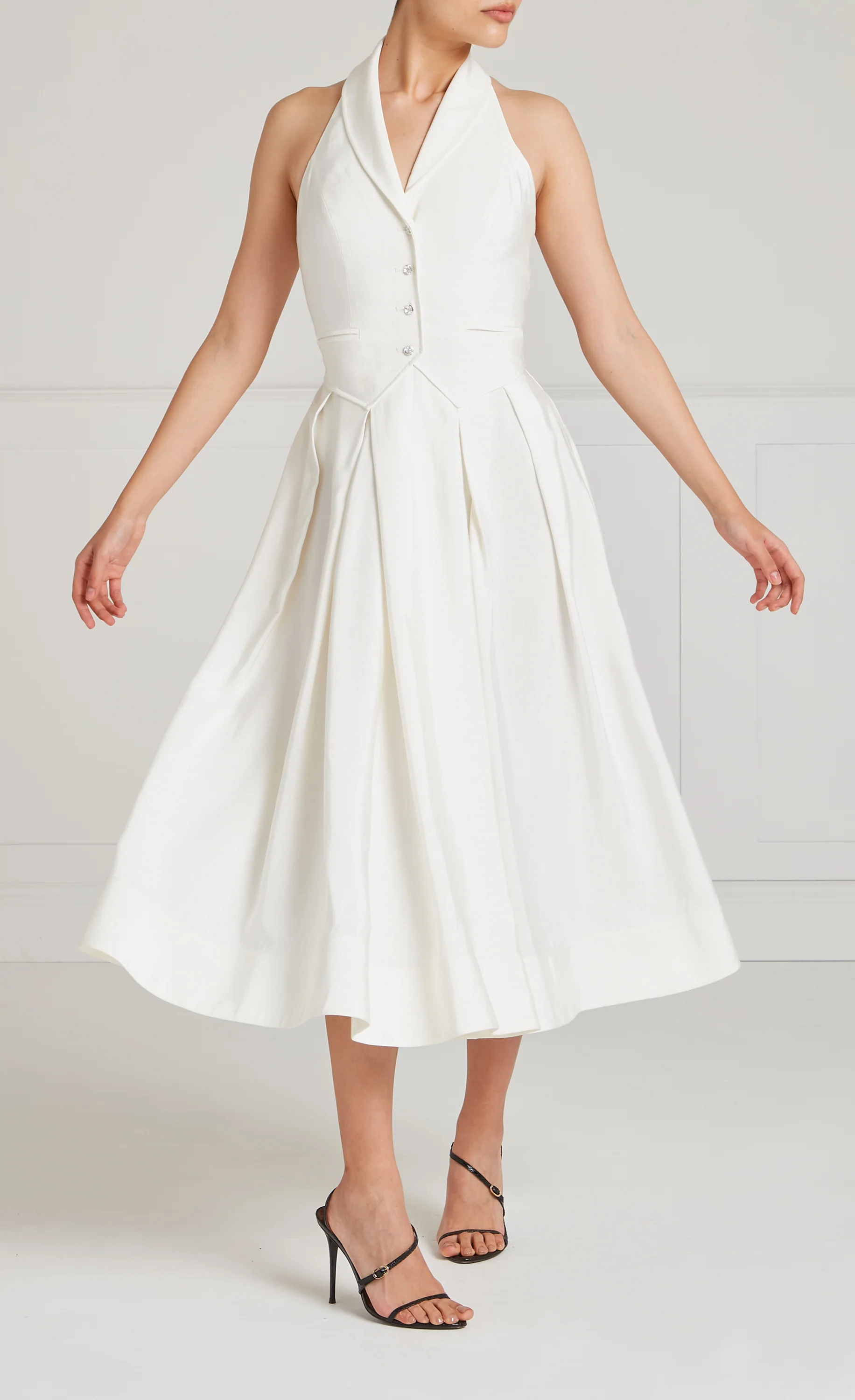 Elodie Halter Dress - Ivory - Image 4