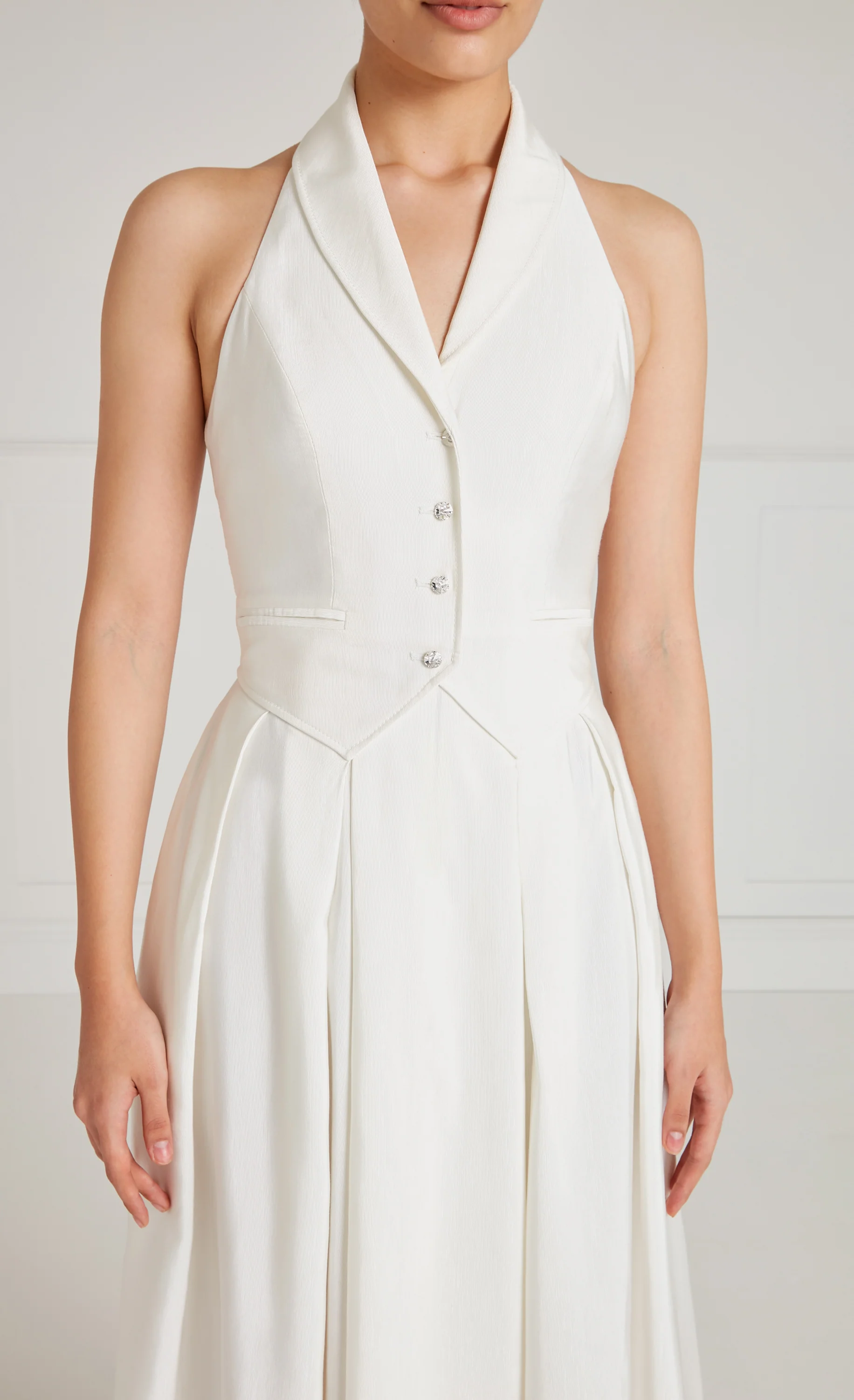 Elodie Halter Dress - Ivory - Image 7