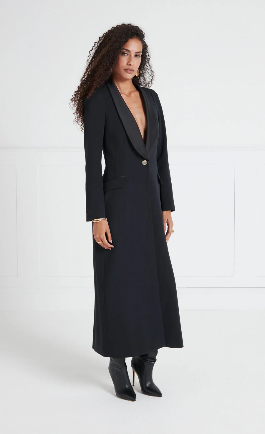 Enzo Long Coat - Black - Image 3
