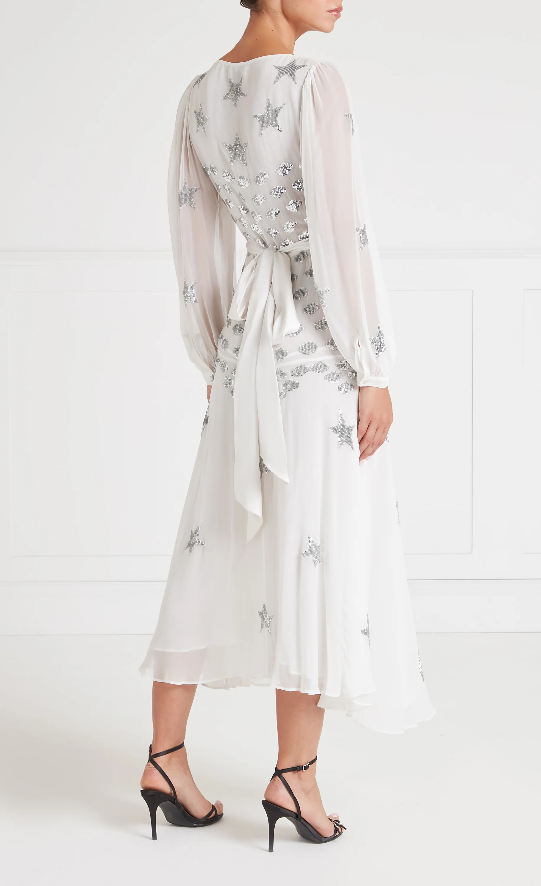 Etoile Wrap Dress - White Mix - Image 4