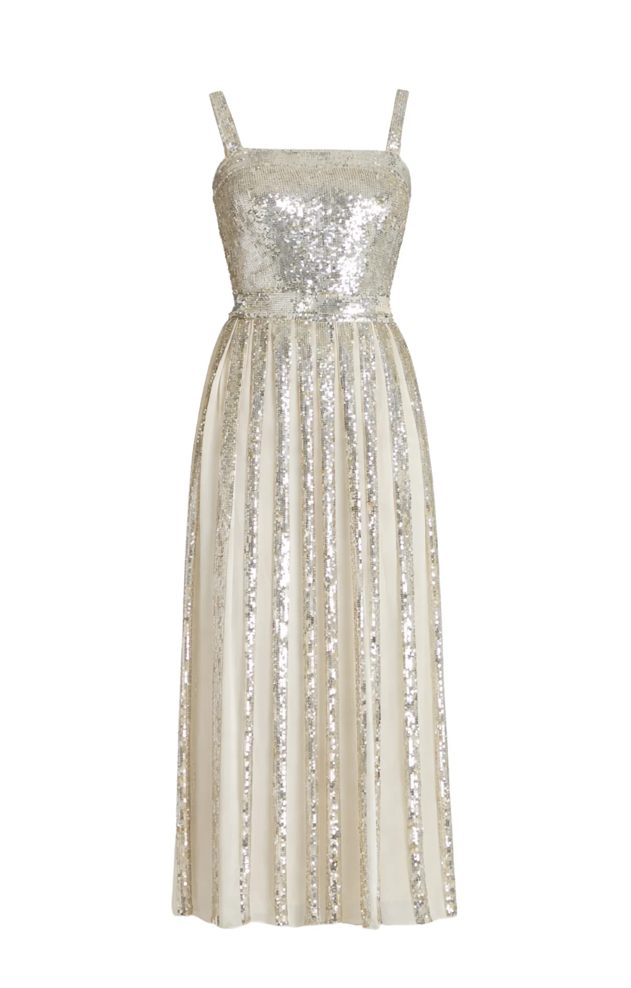 Filigree Strappy Gown - Silver