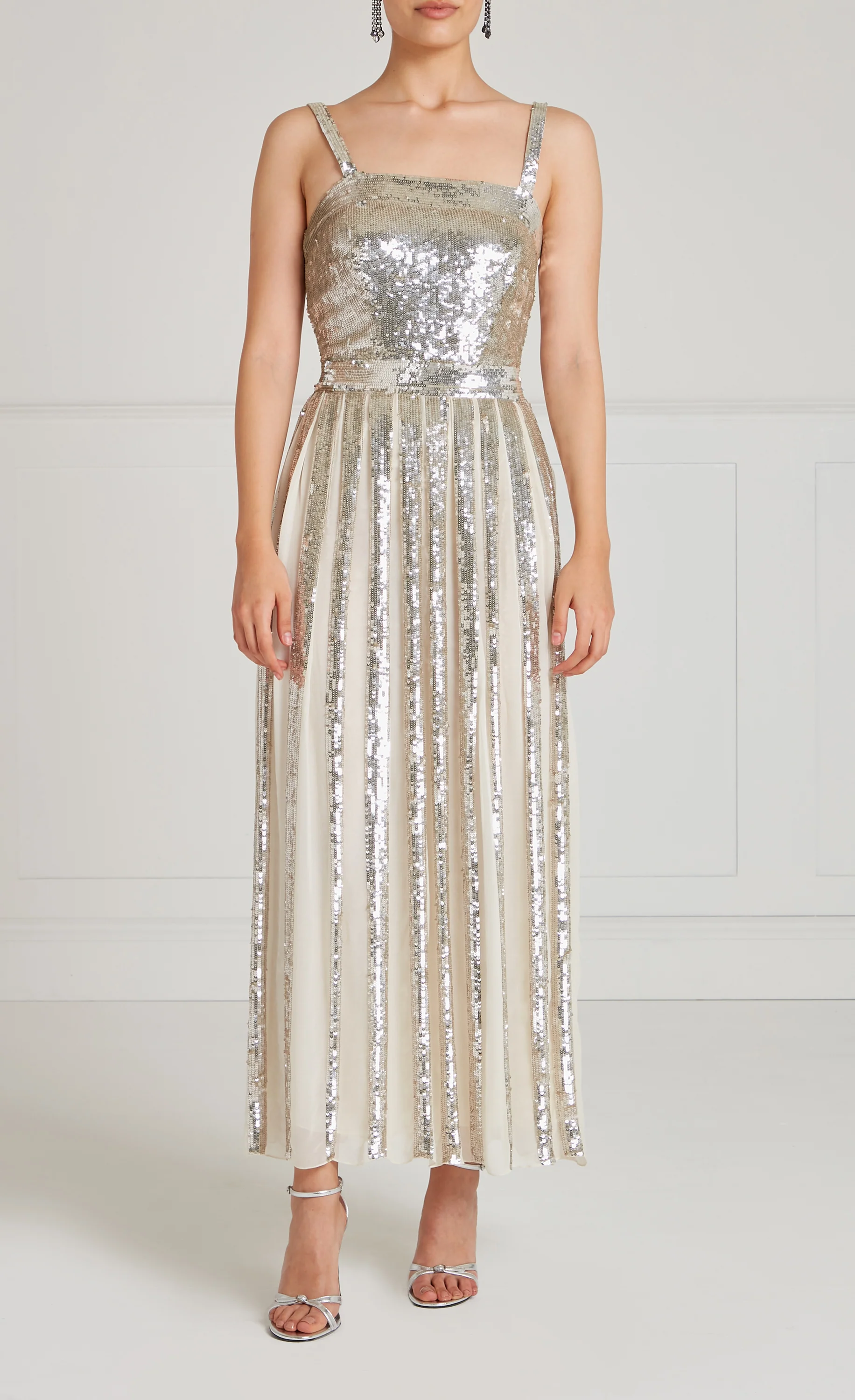 Filigree Strappy Gown - Silver - Image 2