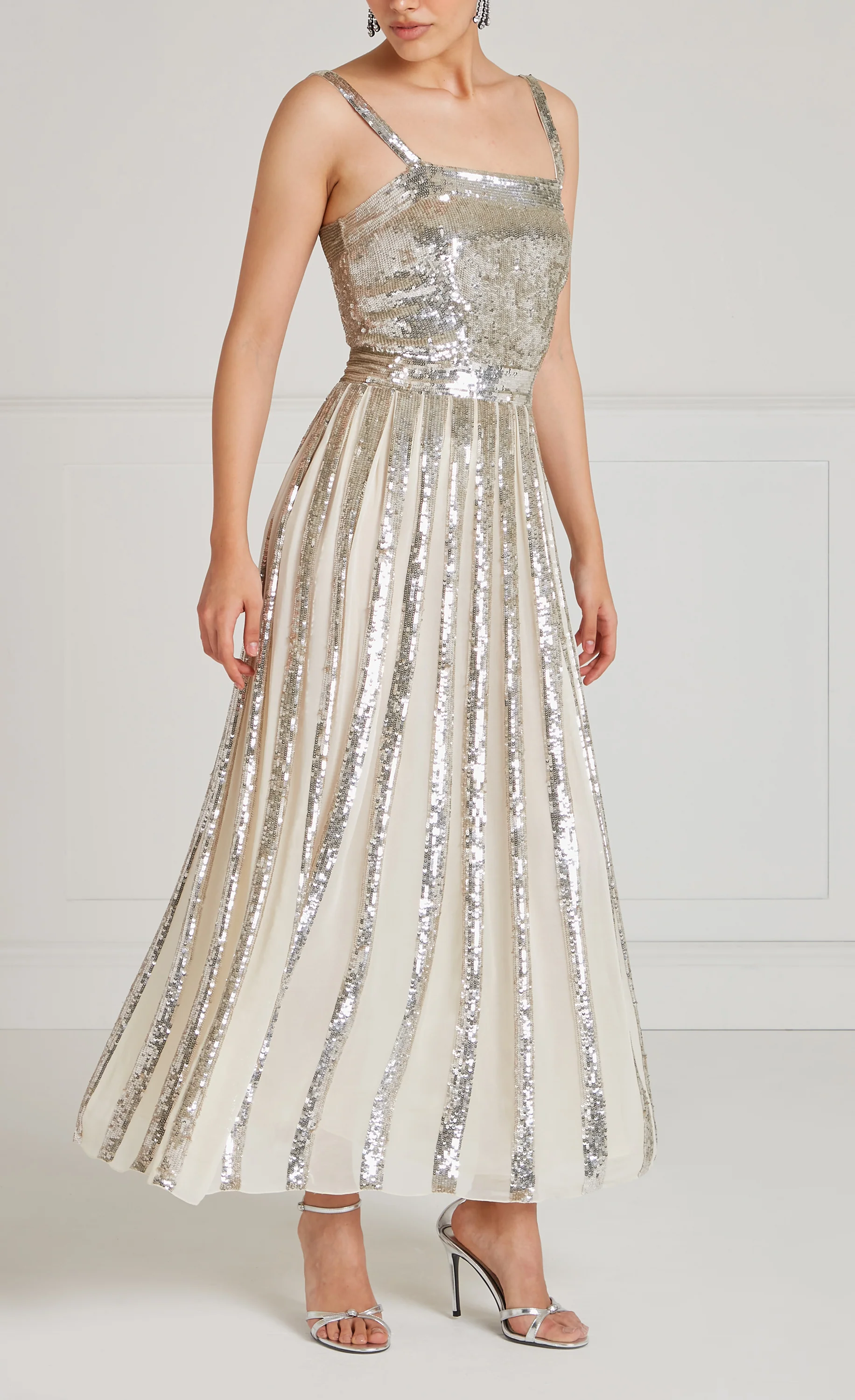 Filigree Strappy Gown - Silver - Image 3