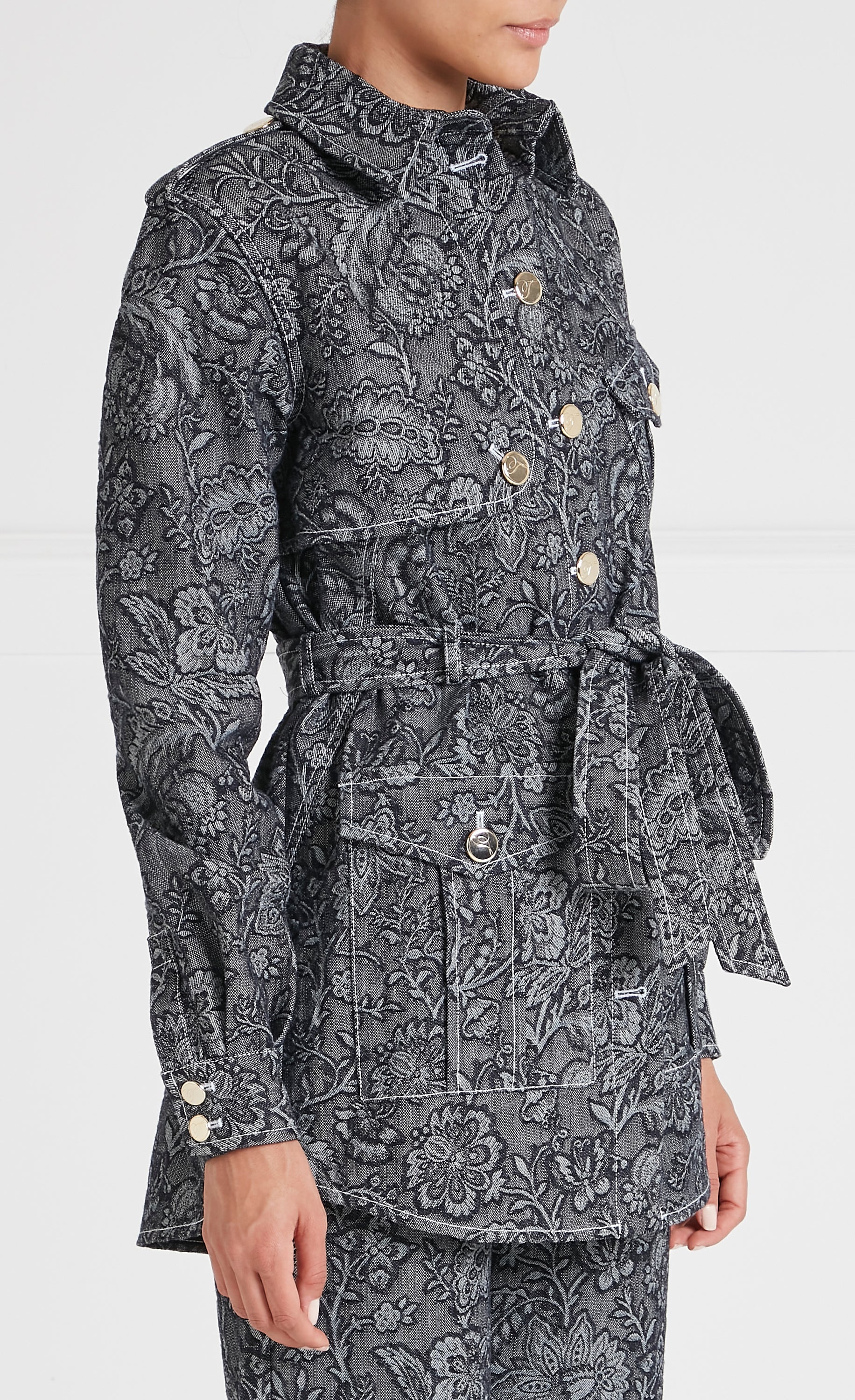 Francis Denim Shirt Jacket - Washed Black - Image 3