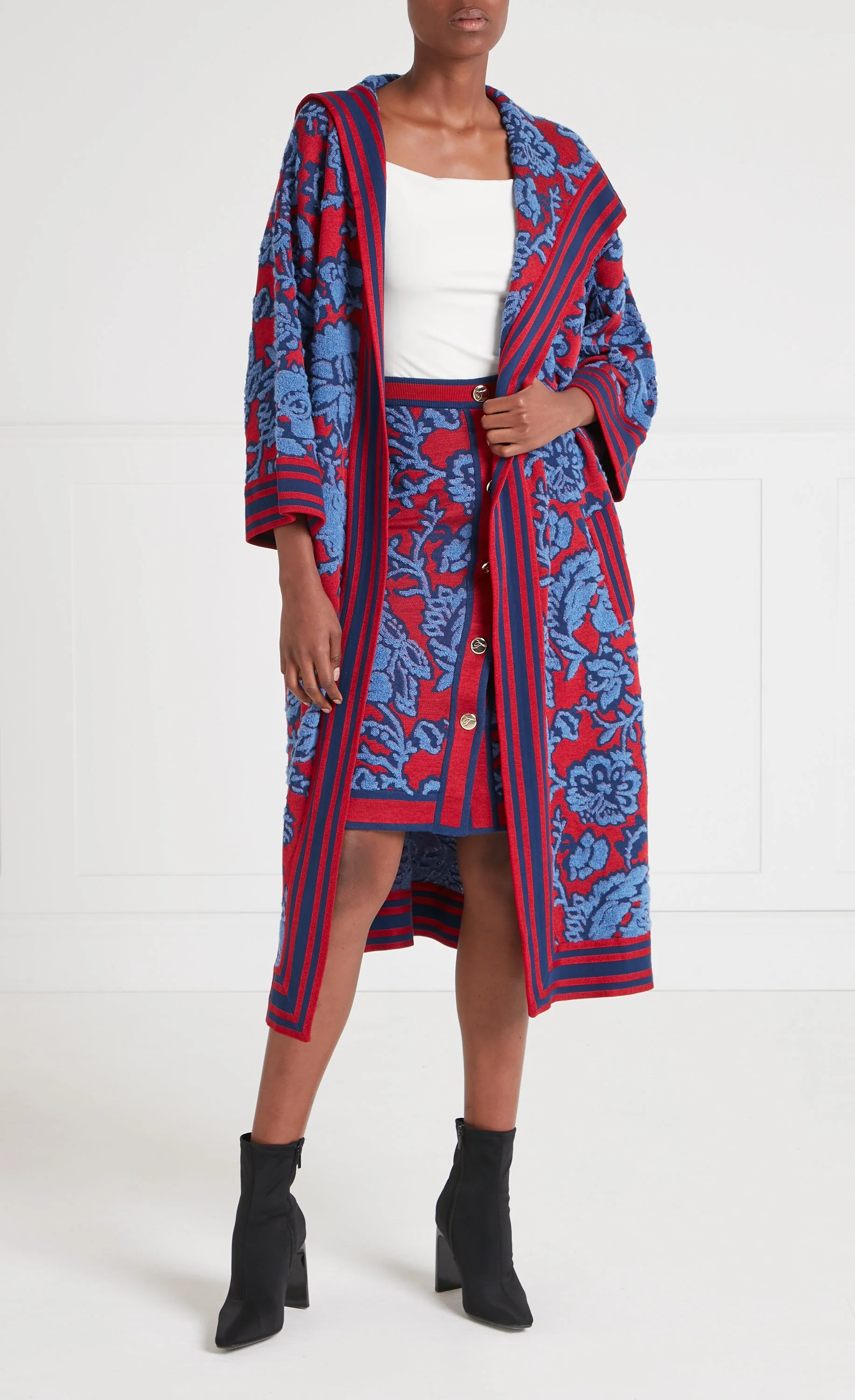 Francis Knit Cape - Harbour Blue - Image 2
