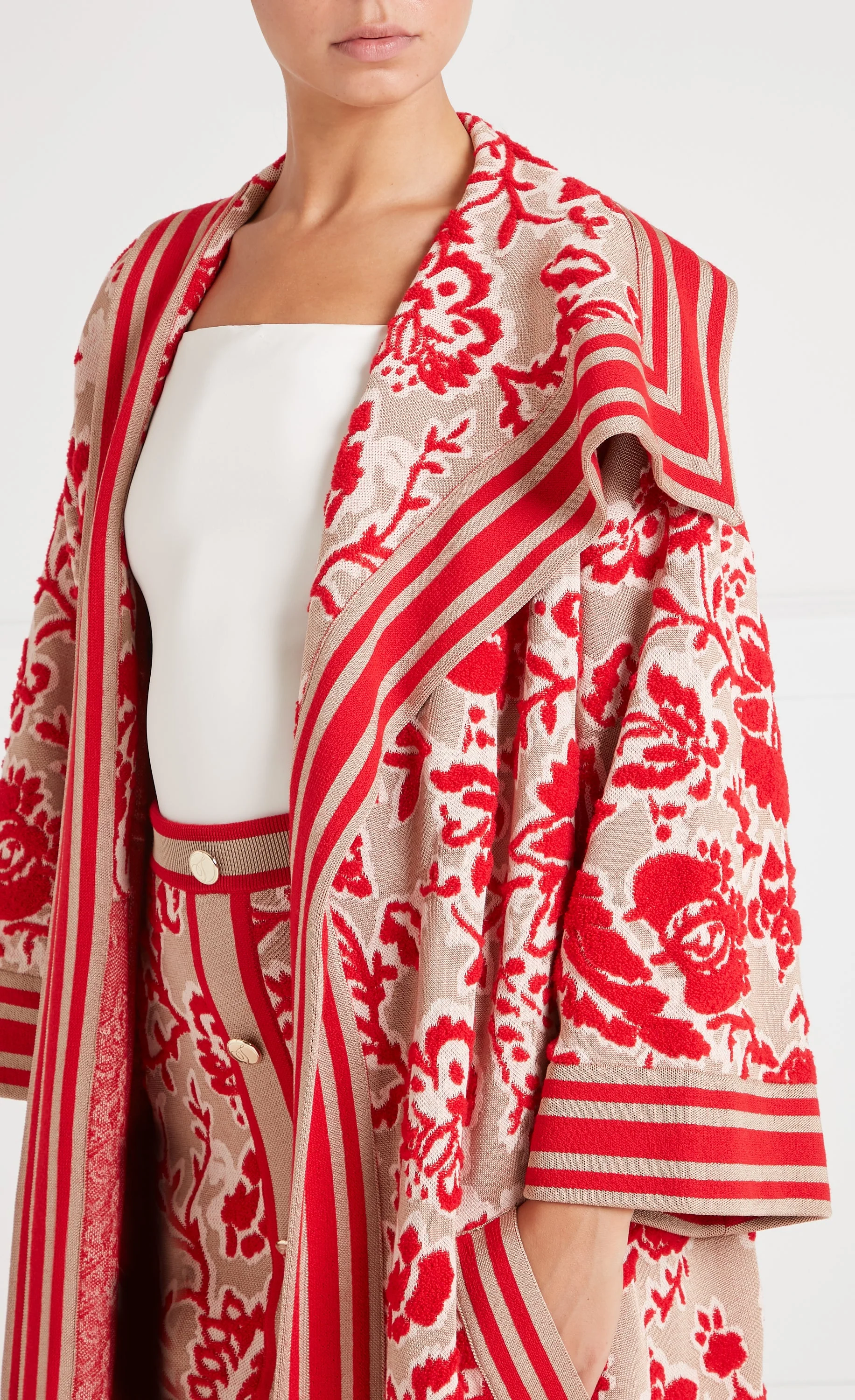 Francis Knit Cape - Oatmeal Mix - Image 5