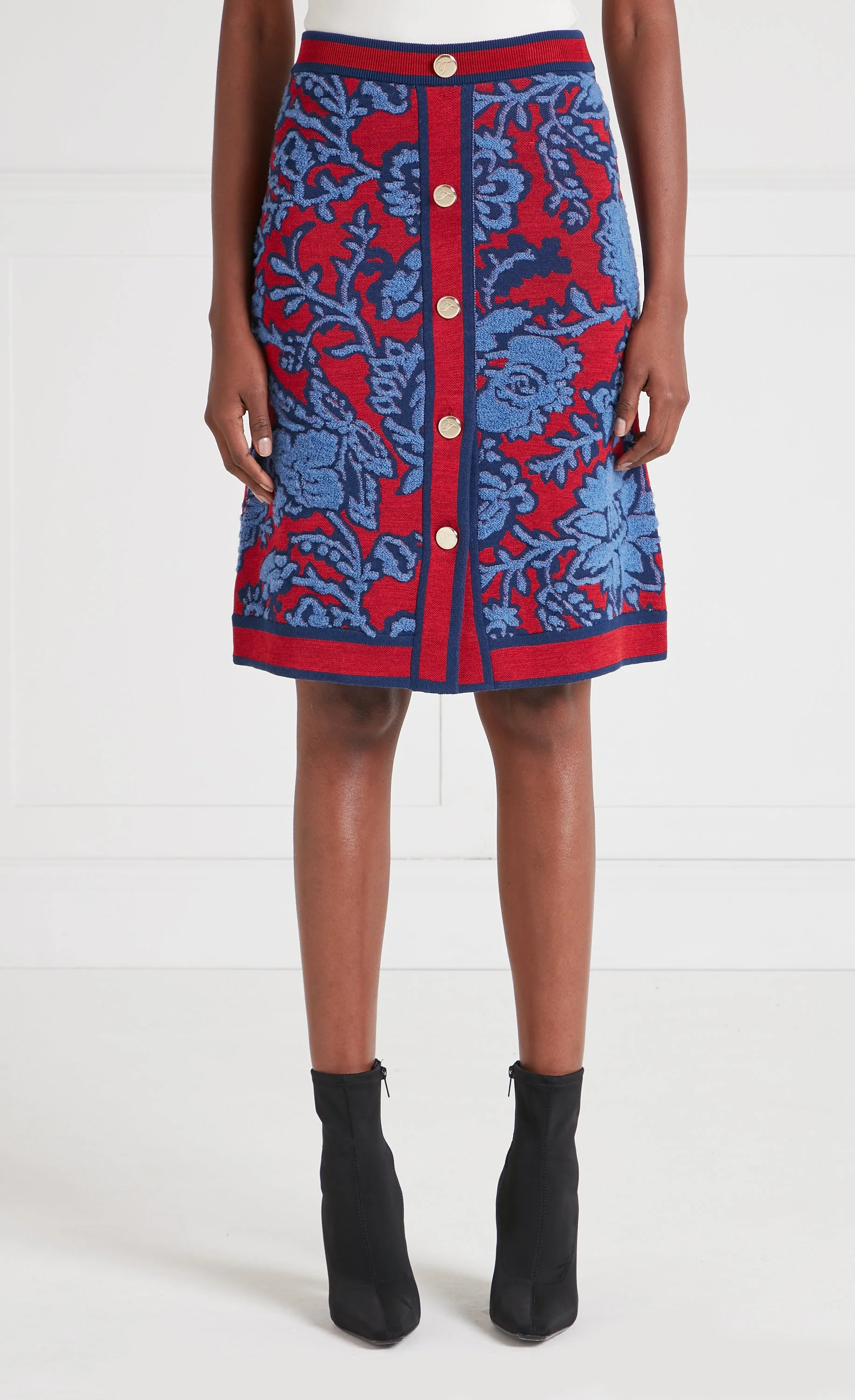 Francis Knit Skirt - Harbour Blue - Image 2