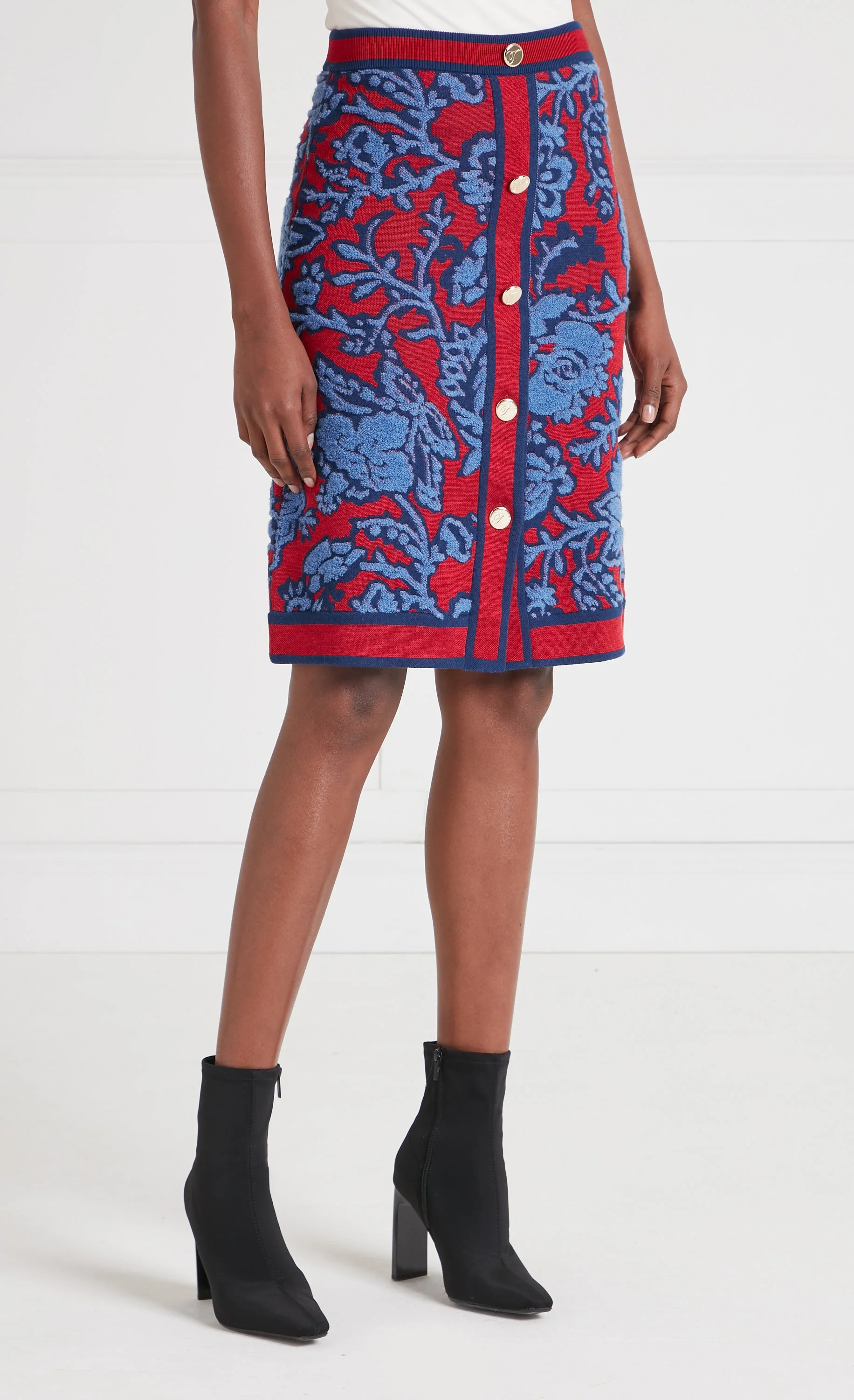 Francis Knit Skirt - Harbour Blue - Image 3