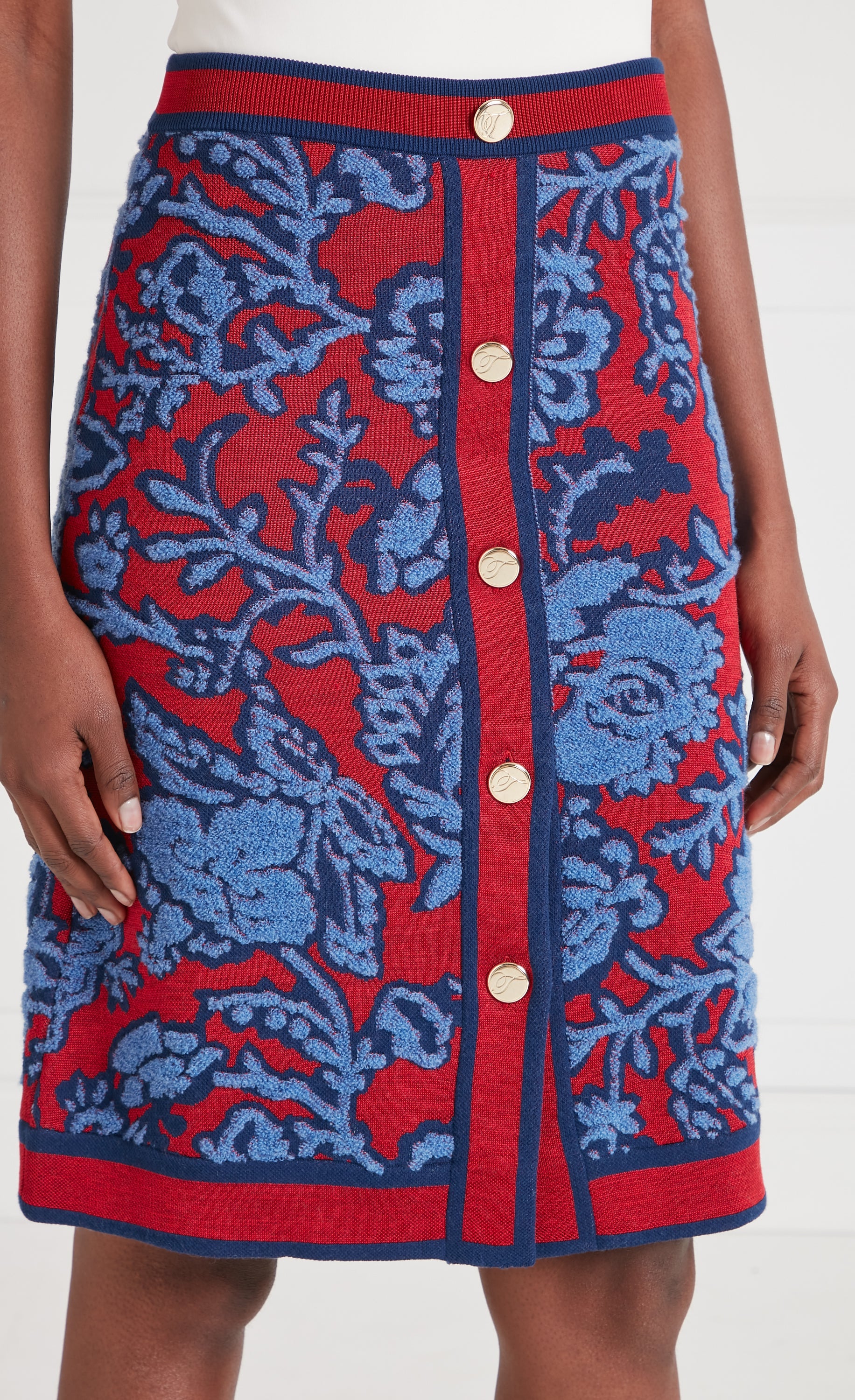 Francis Knit Skirt - Harbour Blue - Image 5