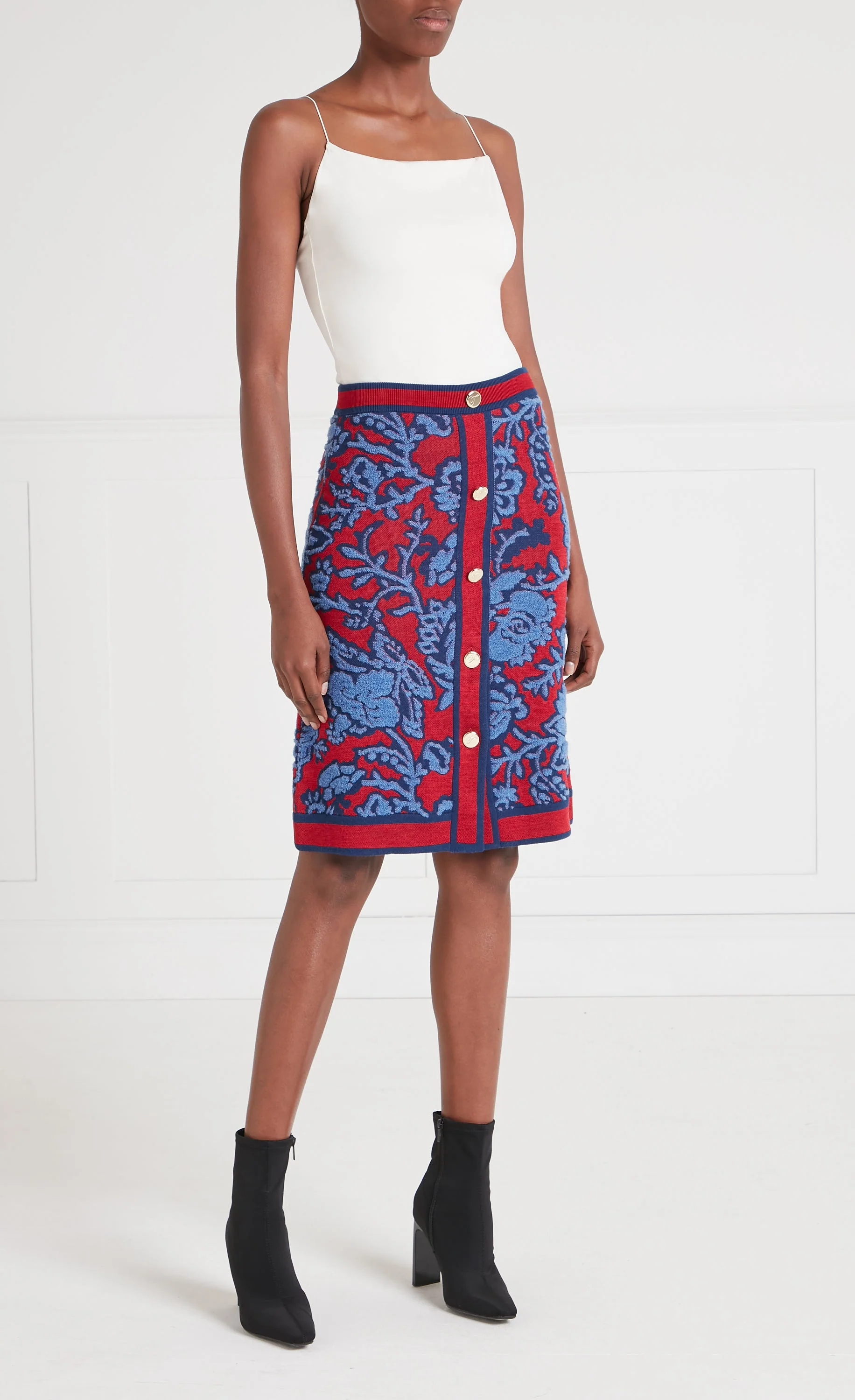 Francis Knit Skirt - Harbour Blue - Image 7