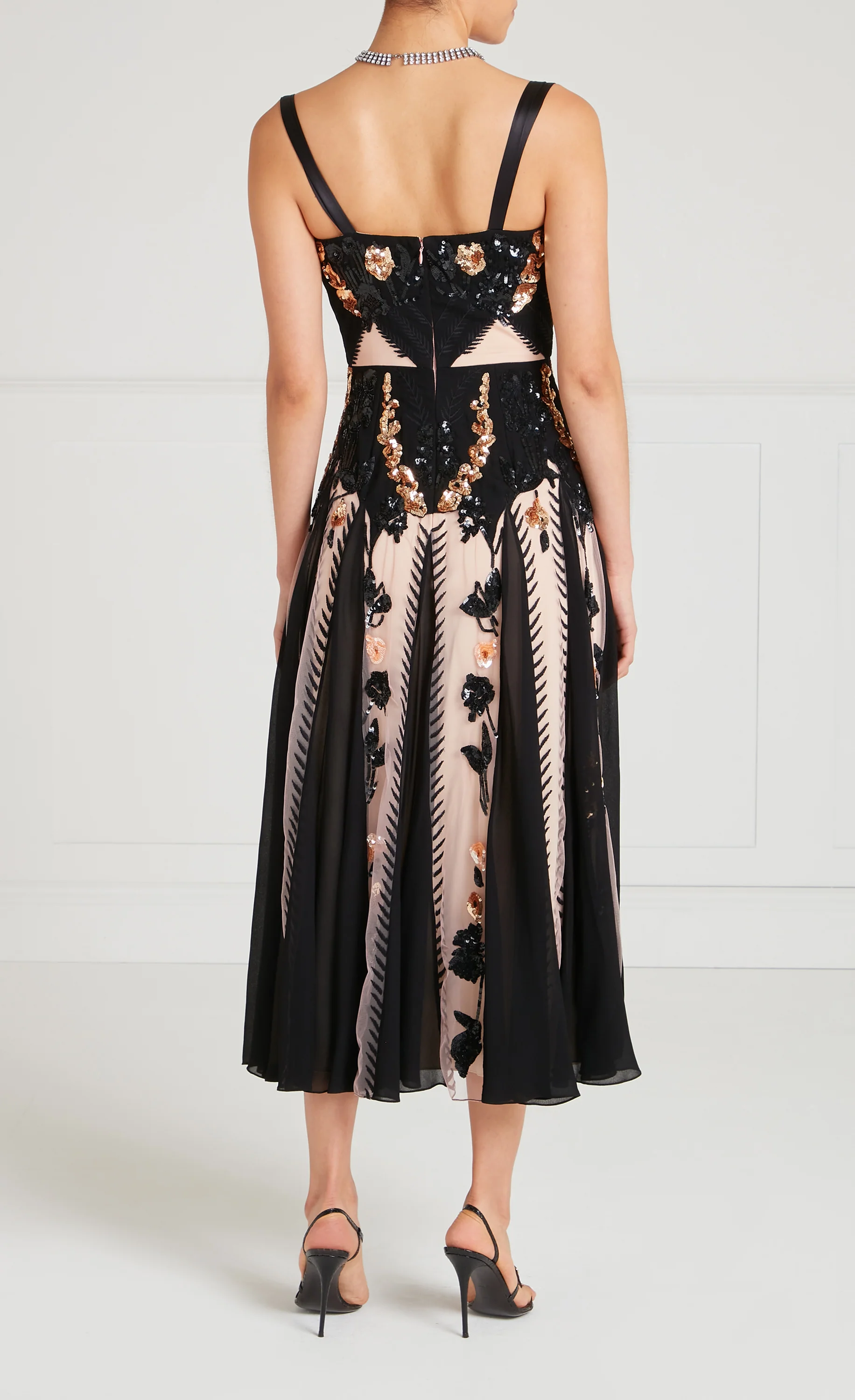 Gilded Strappy Dress - Almond - Image 5