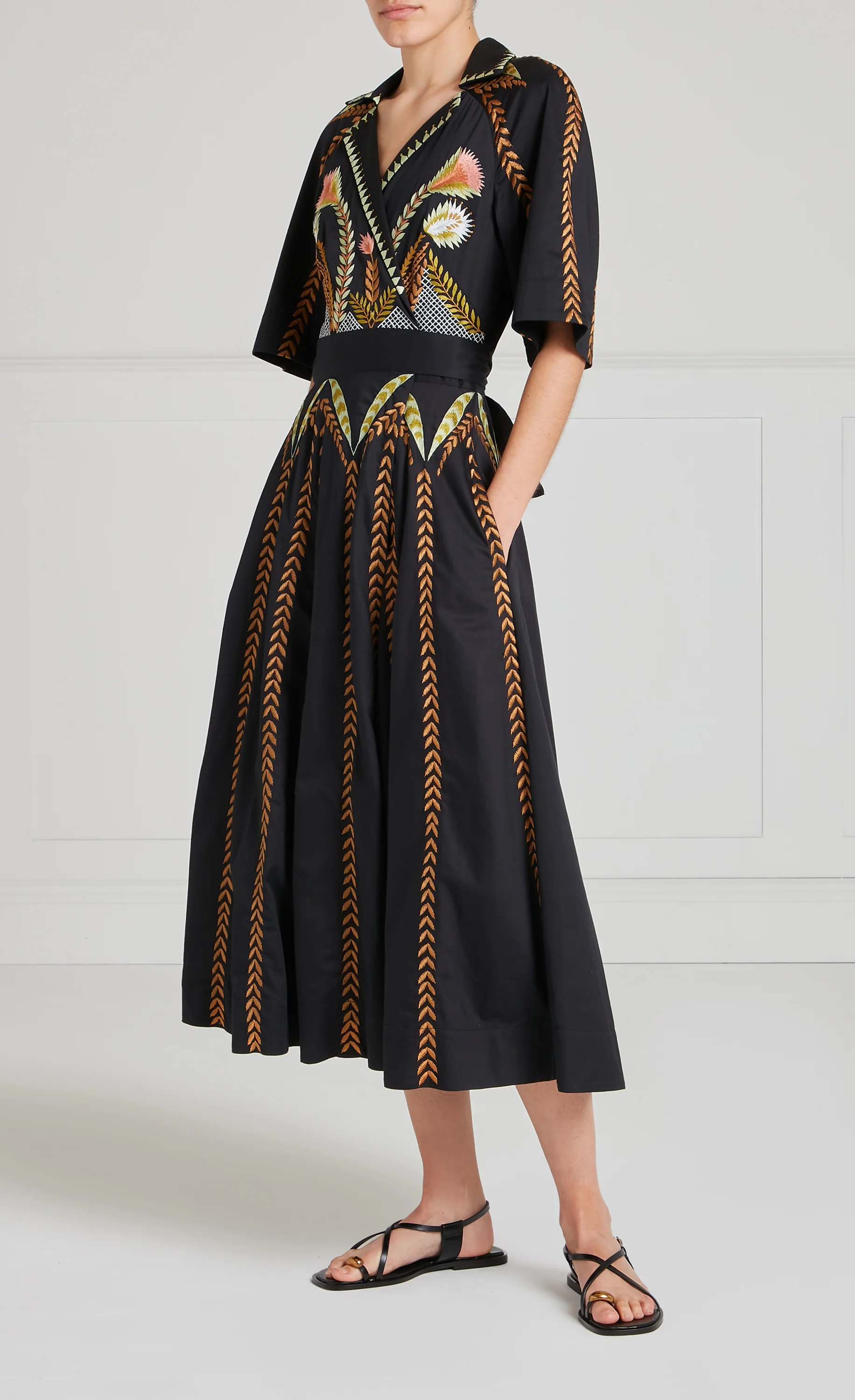 Juniper Wrap Dress - Black - Image 2