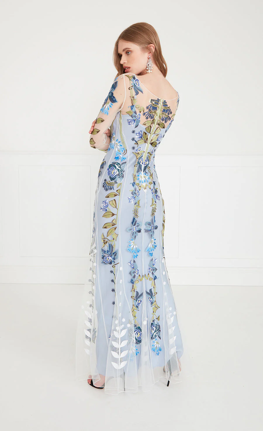 Lucille V-Neck Dress - Frost Blue - Image 3