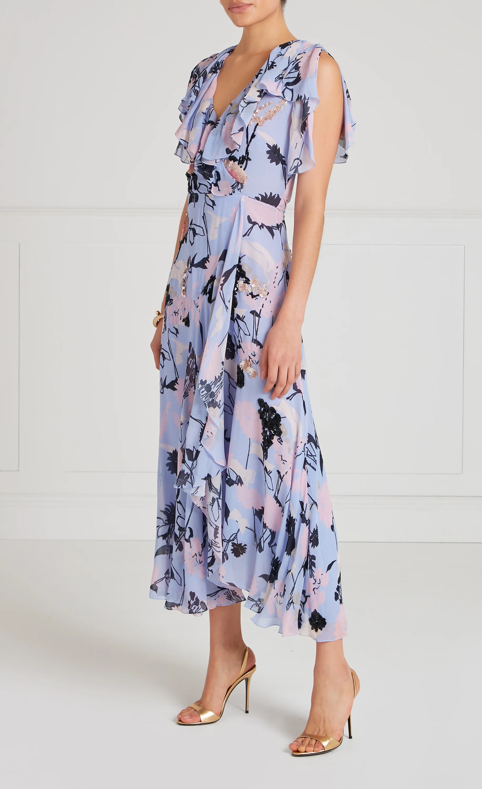 Maisie Wrap Dress - Lavender Blue - Image 3