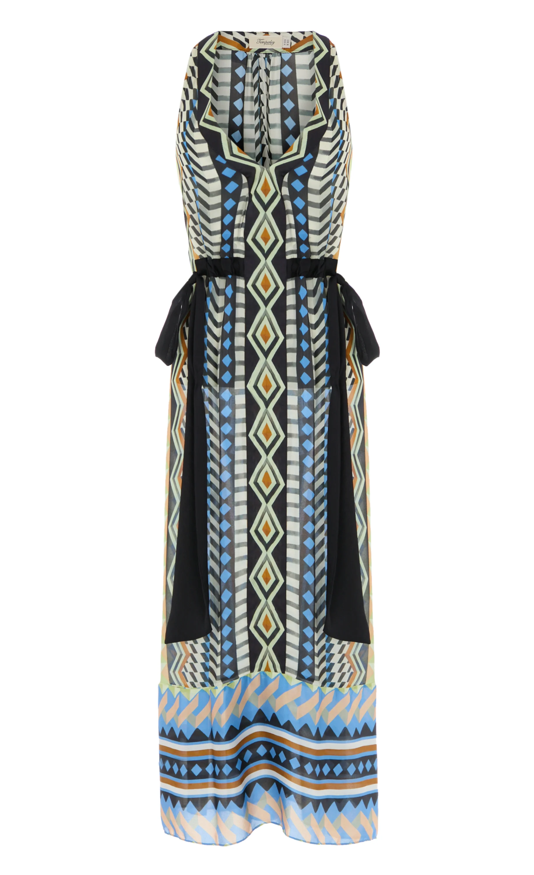 Meryl V-Neck Dress - Provence Blue Mix