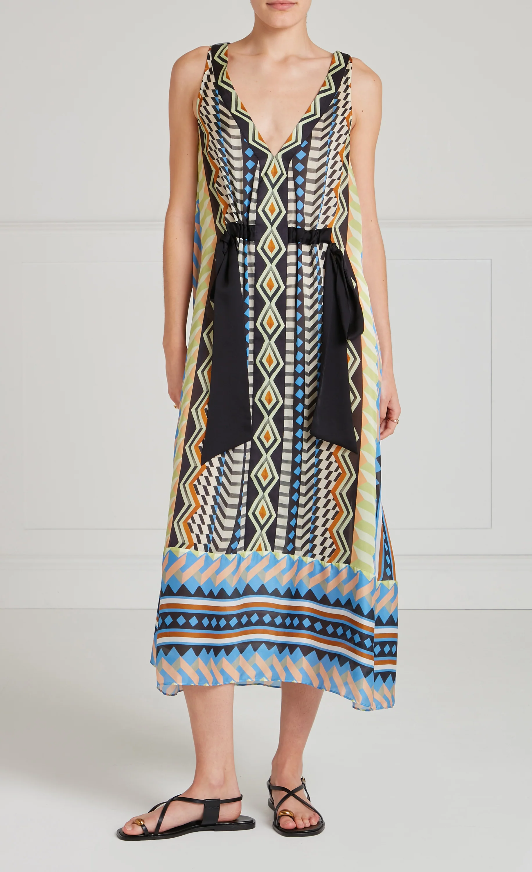 Meryl V-Neck Dress - Provence Blue Mix - Image 2