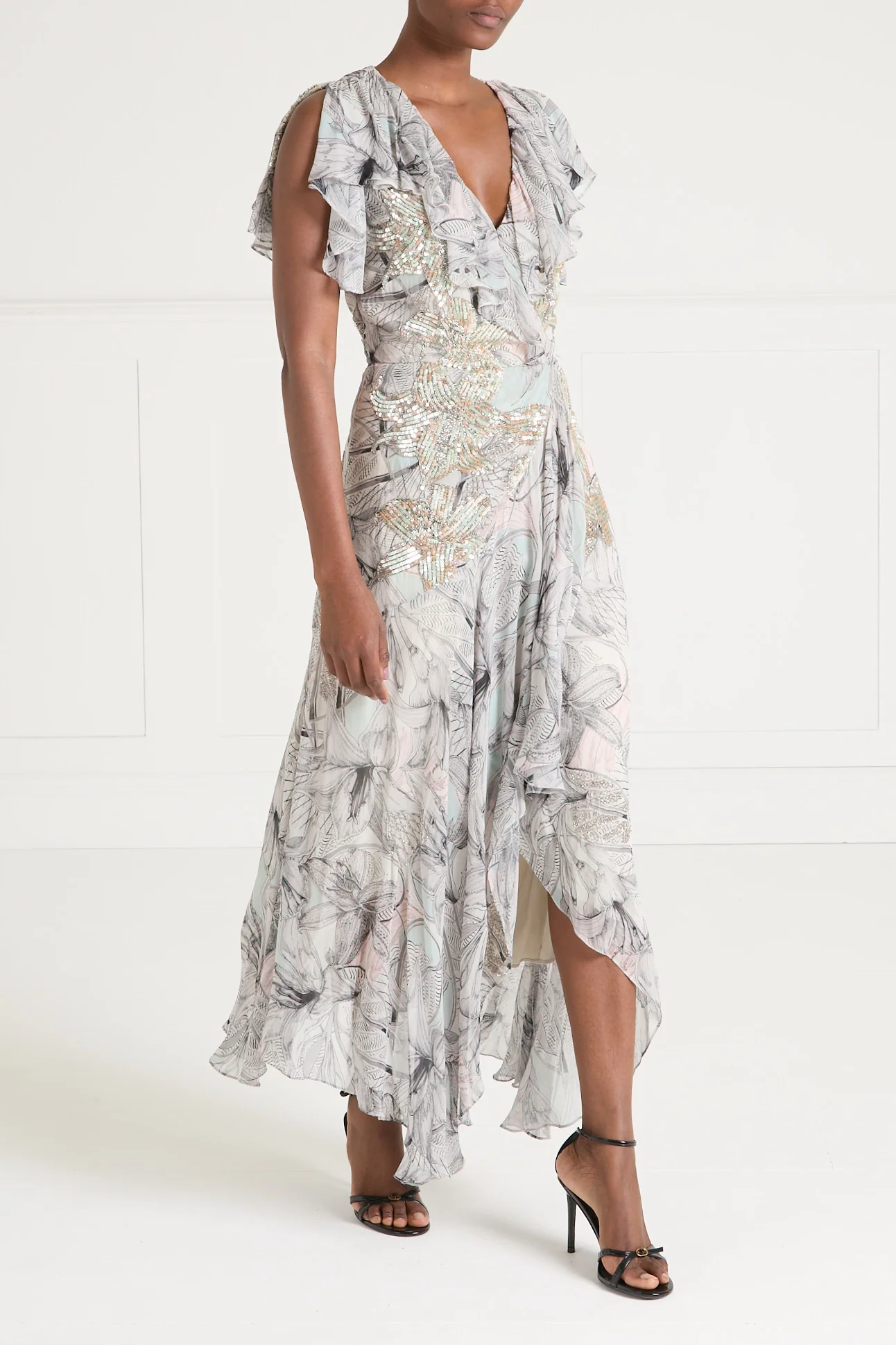 Nerissa Wrap Dress - Jade Green - Image 2