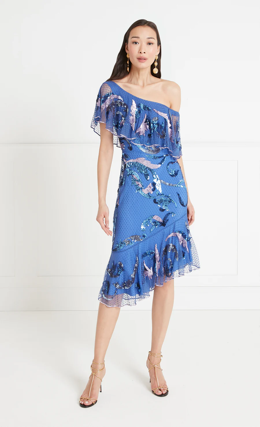 Novella Ruffle Dress - Dazzling Blue - Image 2