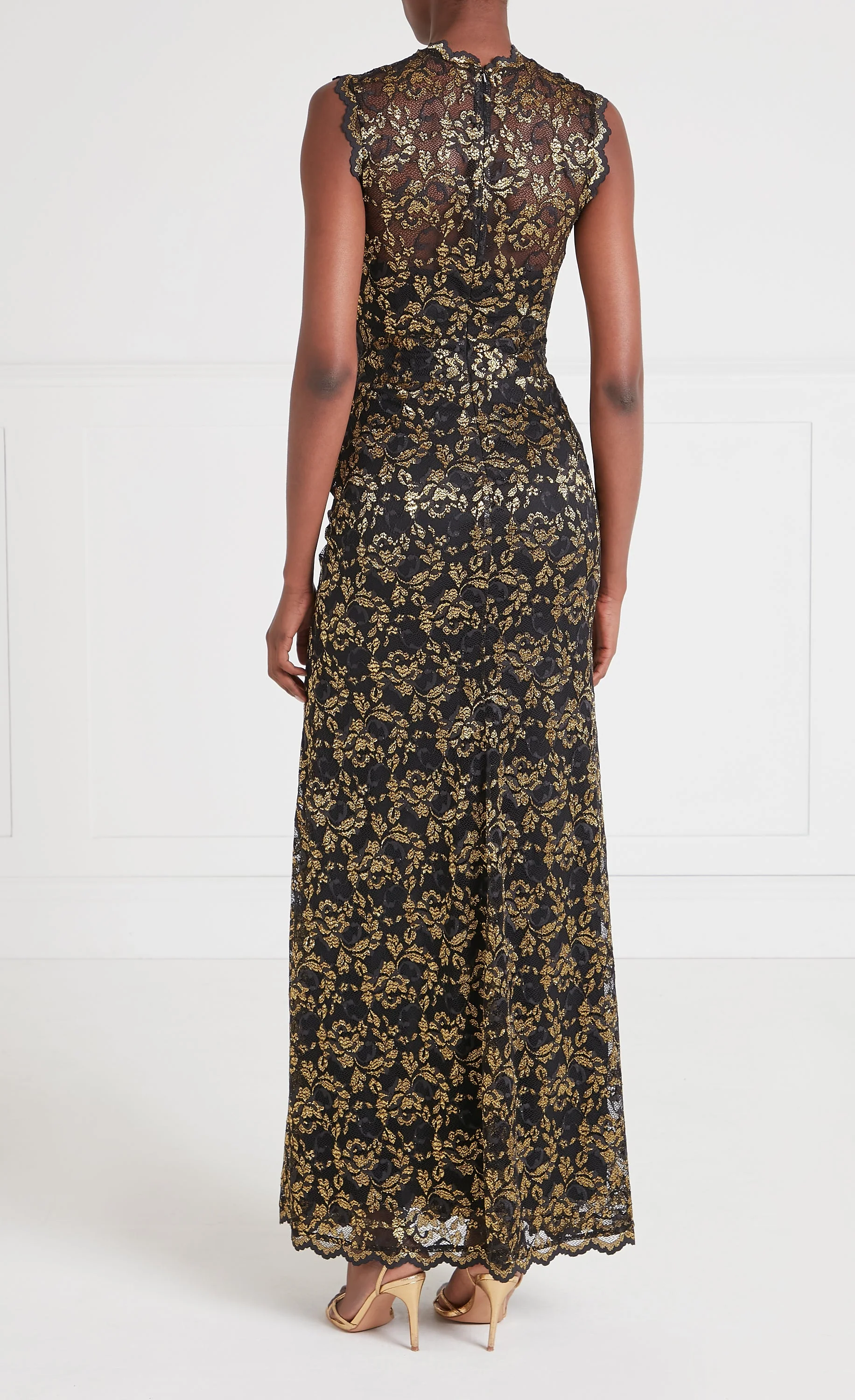 Orris Sleeveless Gown - Gold & Black - Image 4