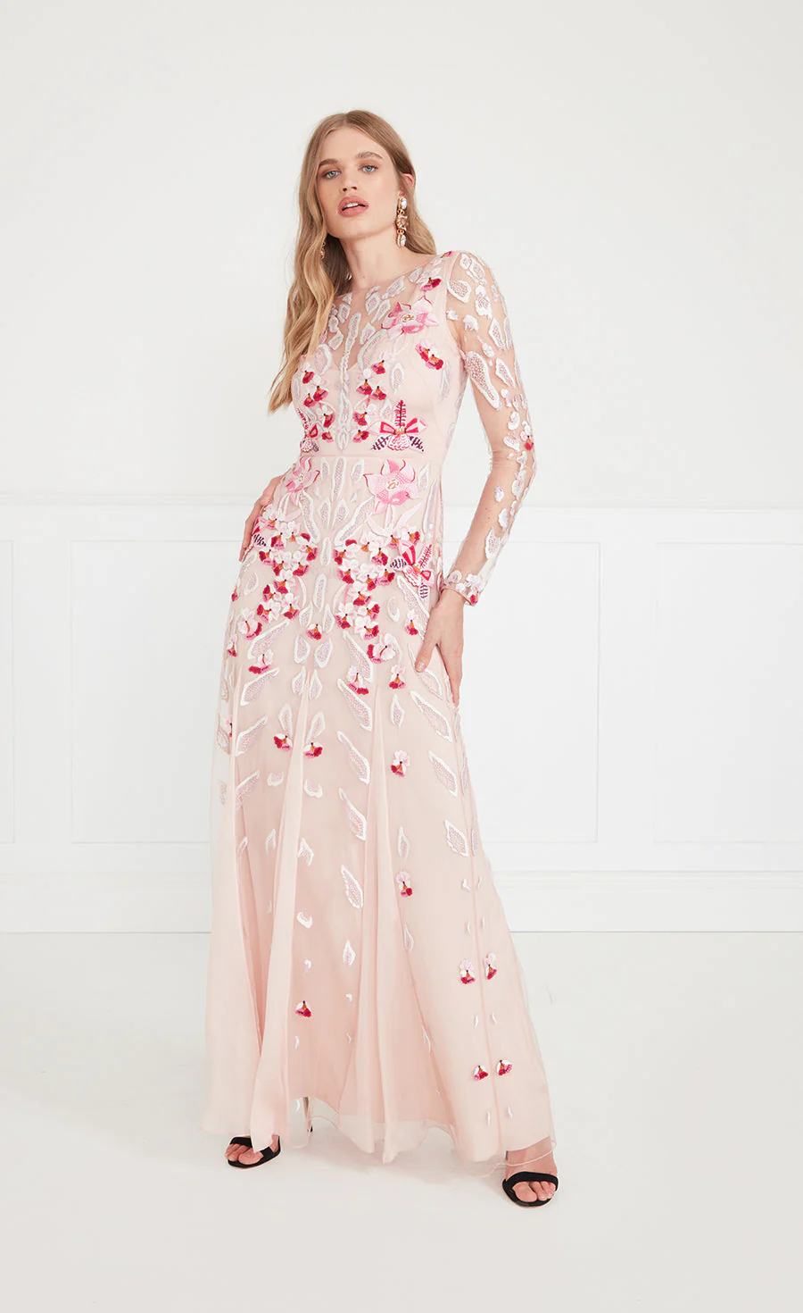Pardus Sleeved Gown - Rosewater - Image 2