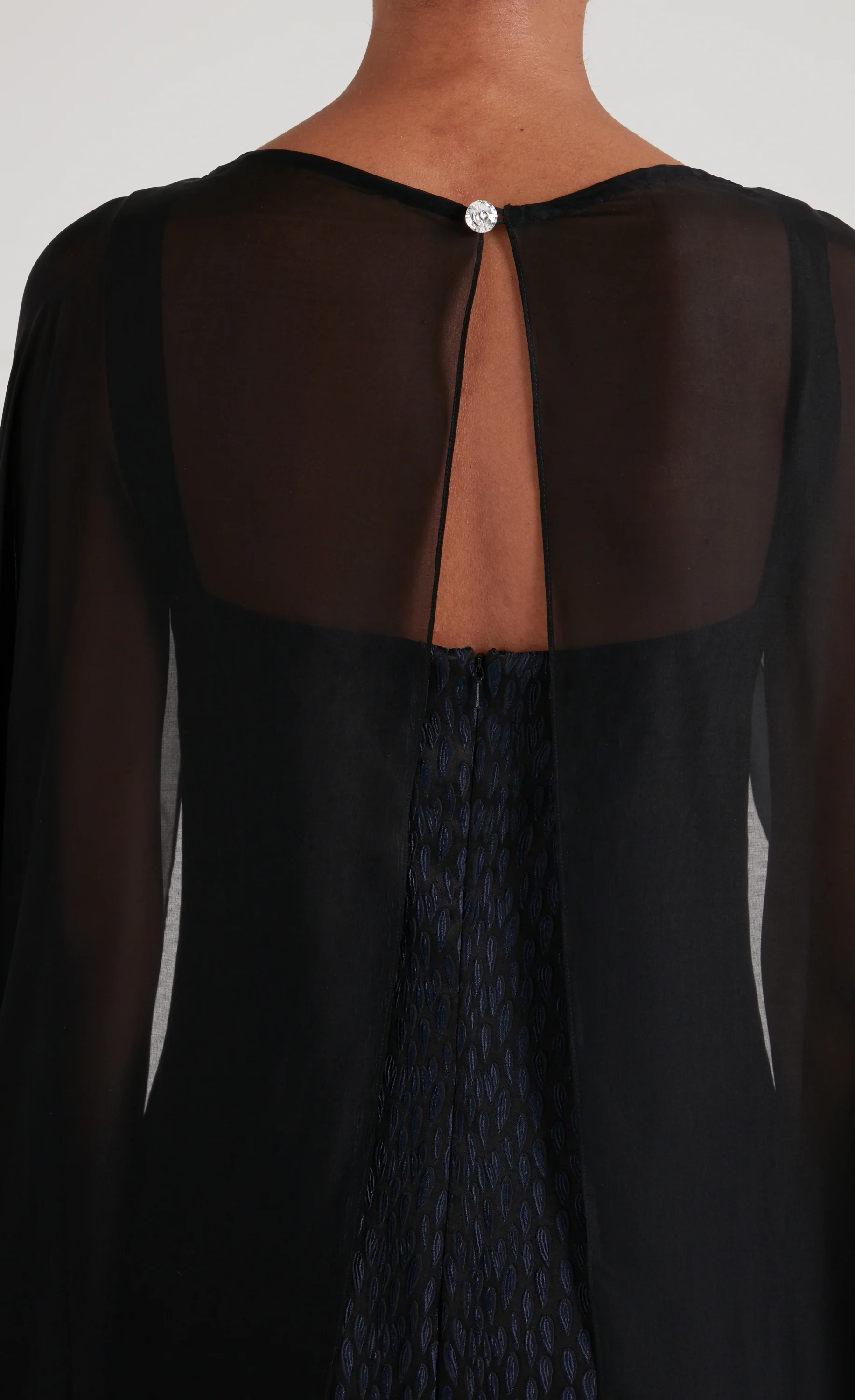 Pyramus Cape Gown - Black - Image 8