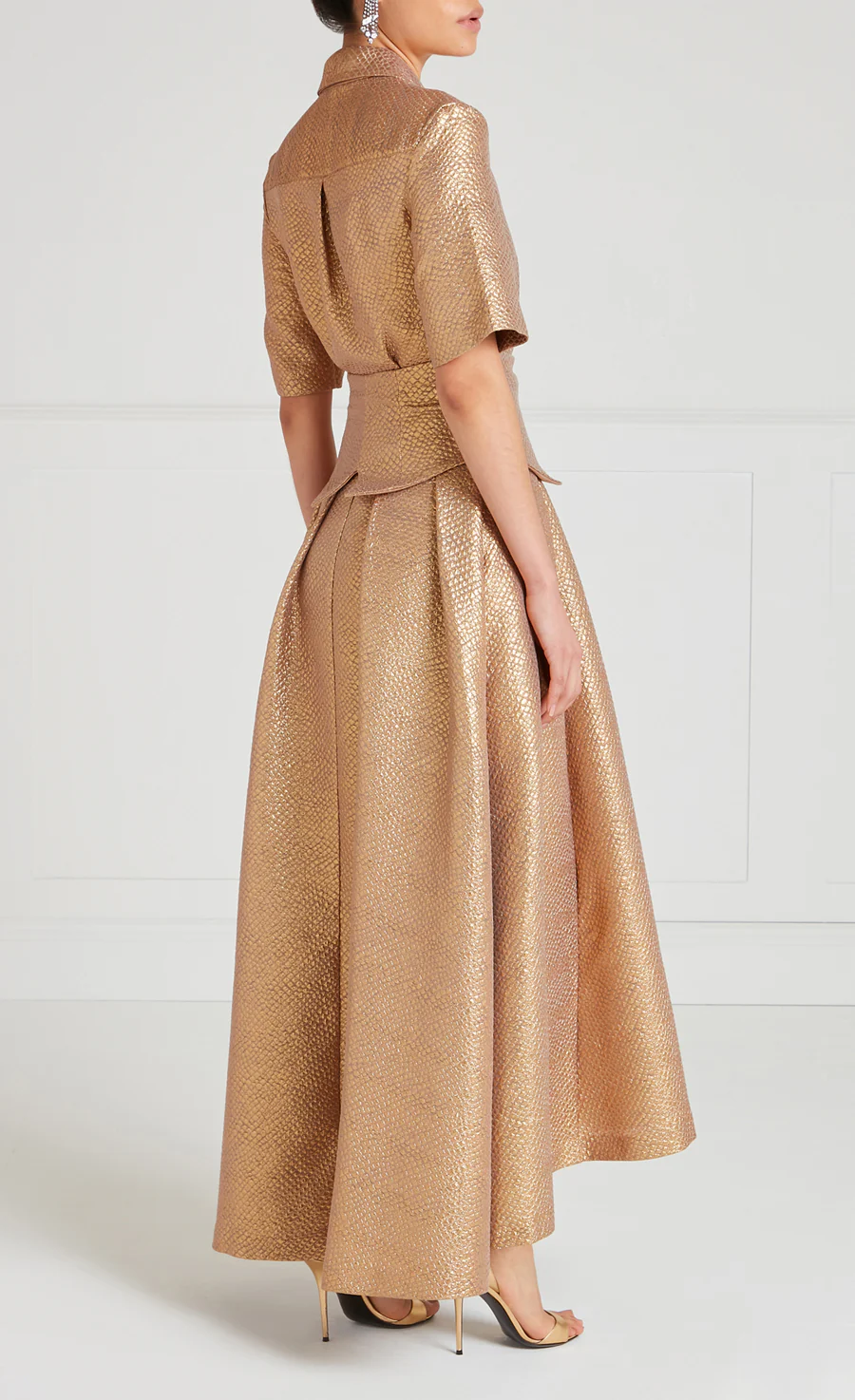 Rita Shirt Dress - Gold - Image 5