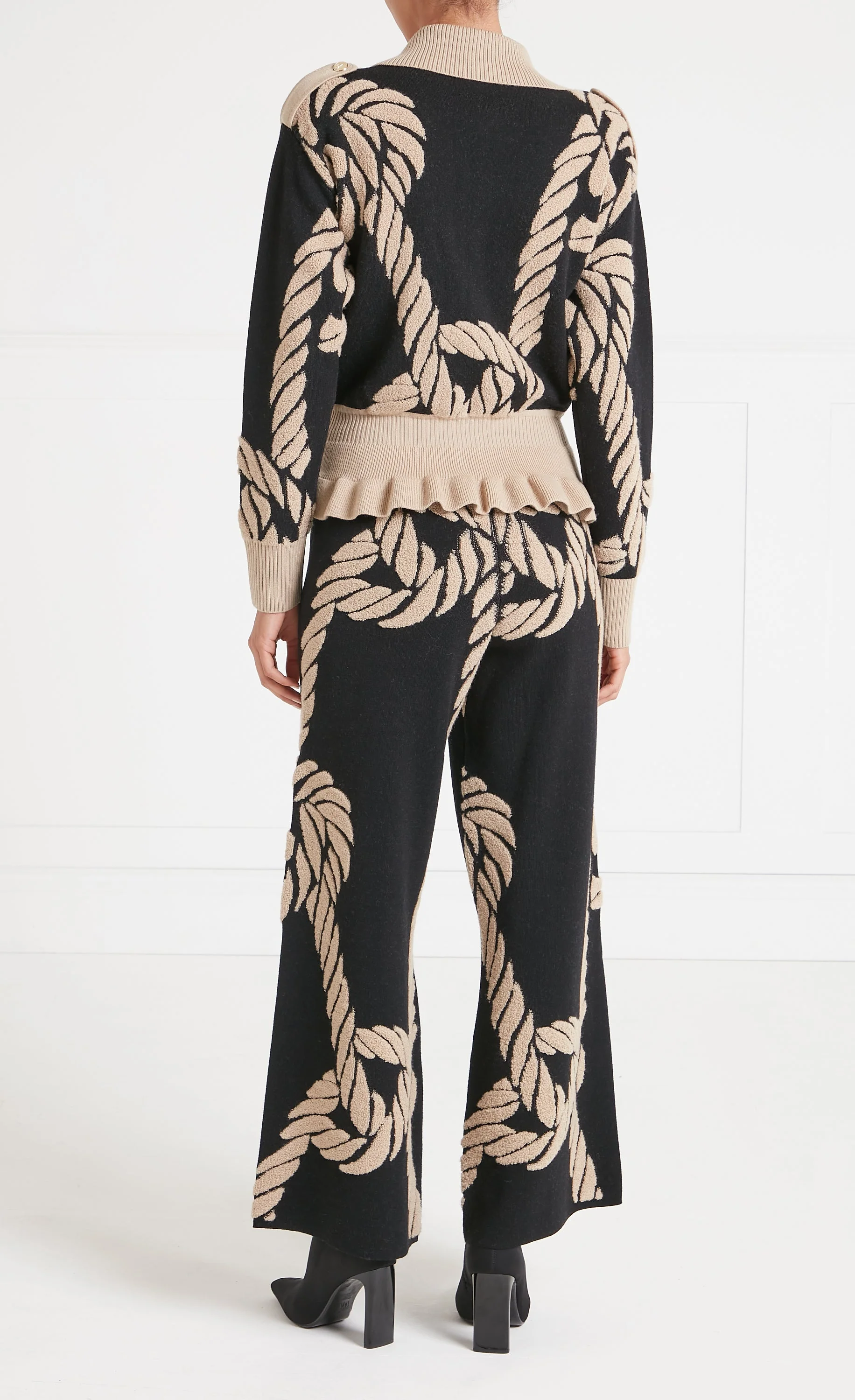 Rope Knit Trousers - Black - Image 4