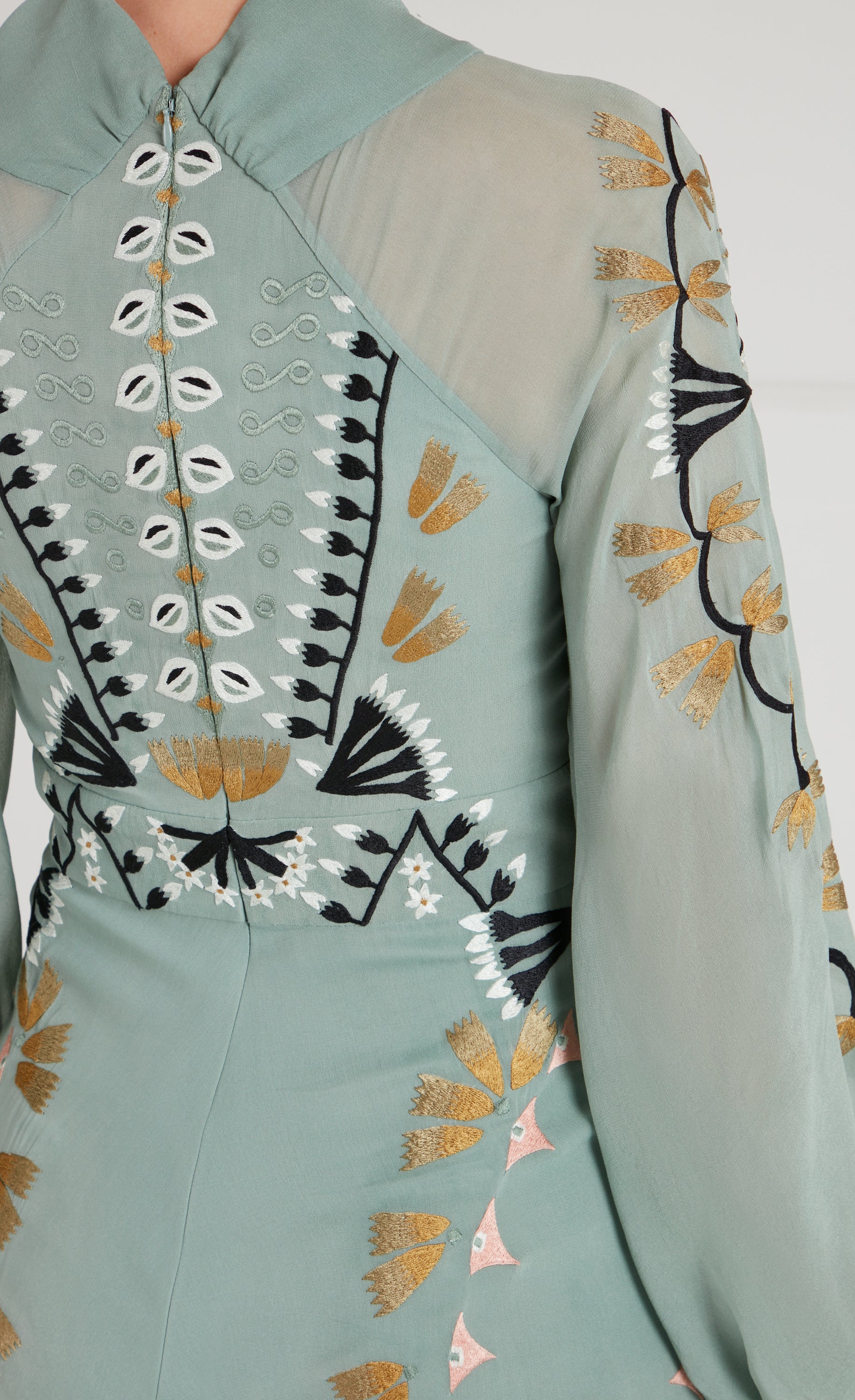 Rosalba Mini Dress - Jade Green - Image 7