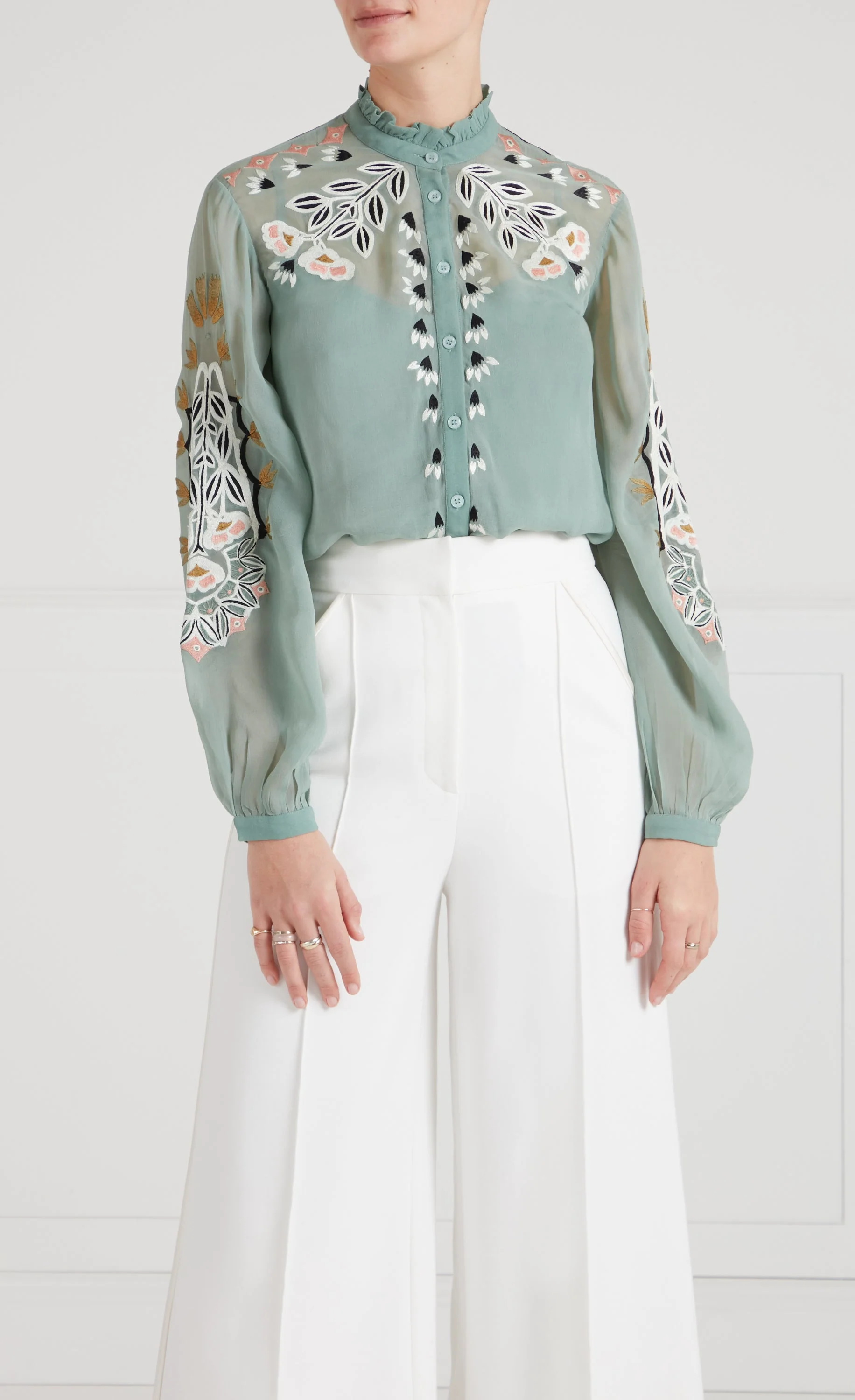 Rosalba Shirt - Jade Green - Image 3
