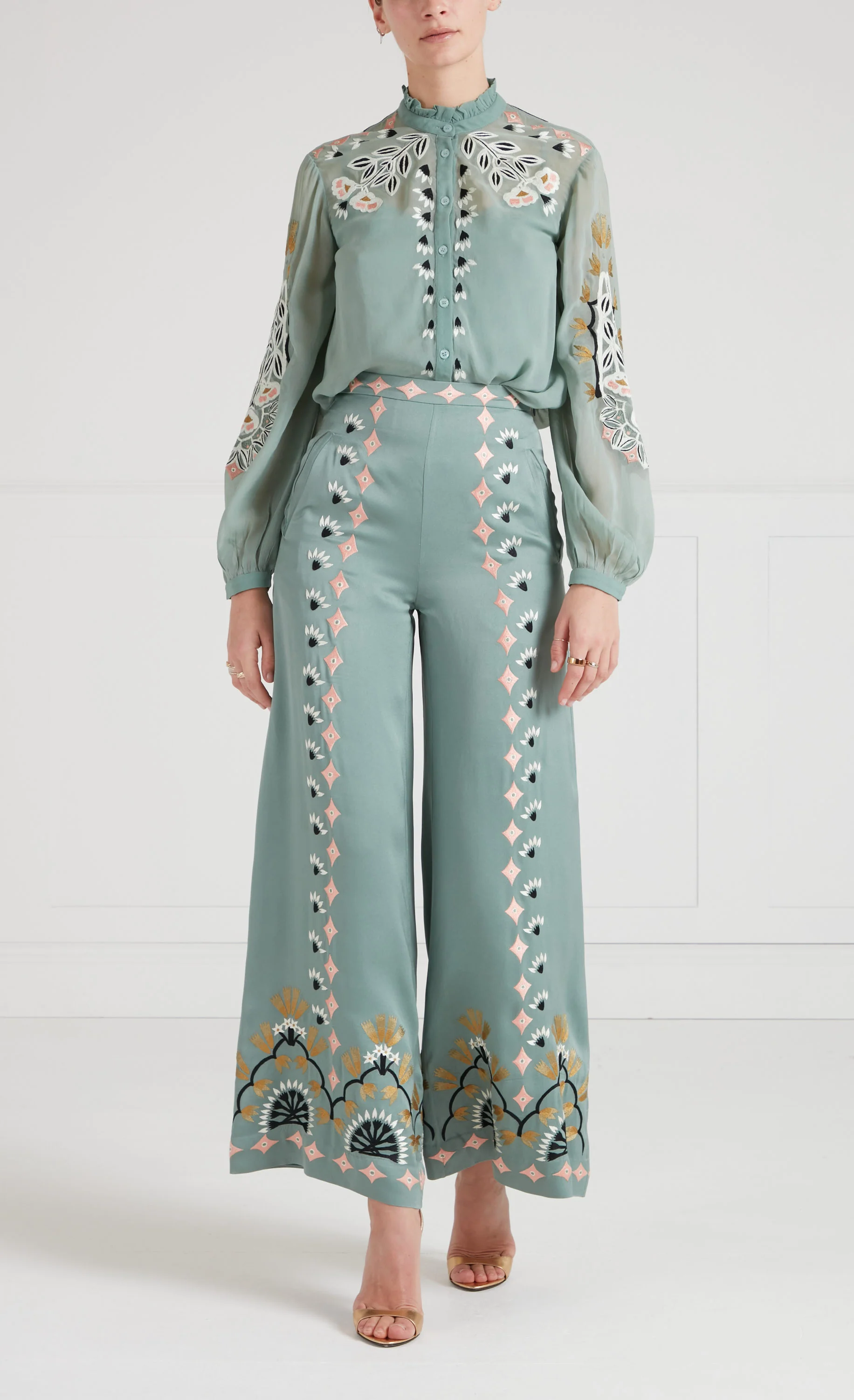 Rosalba Trousers - Jade Green - Image 7