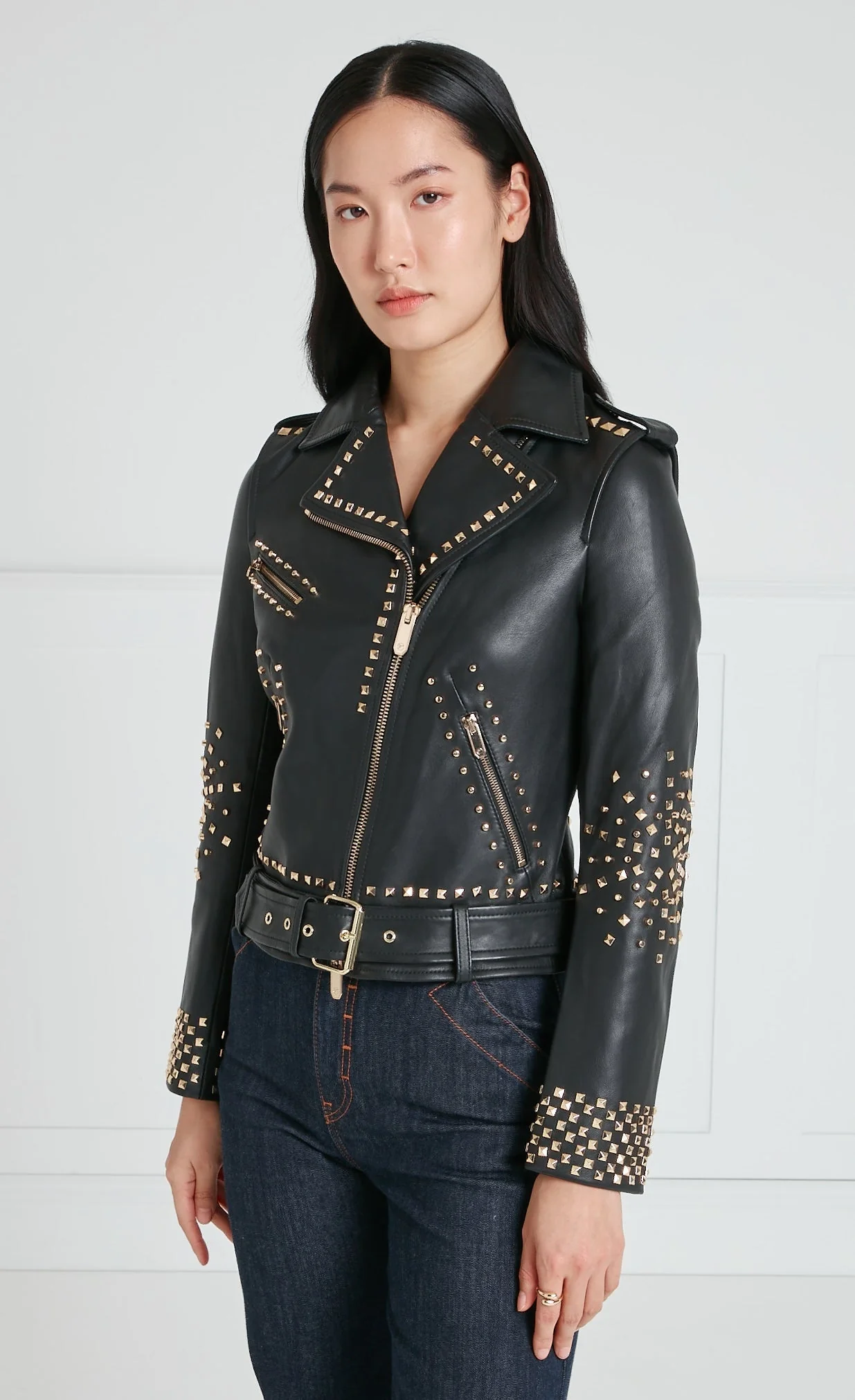Samara Leather Jacket - Black - Image 4