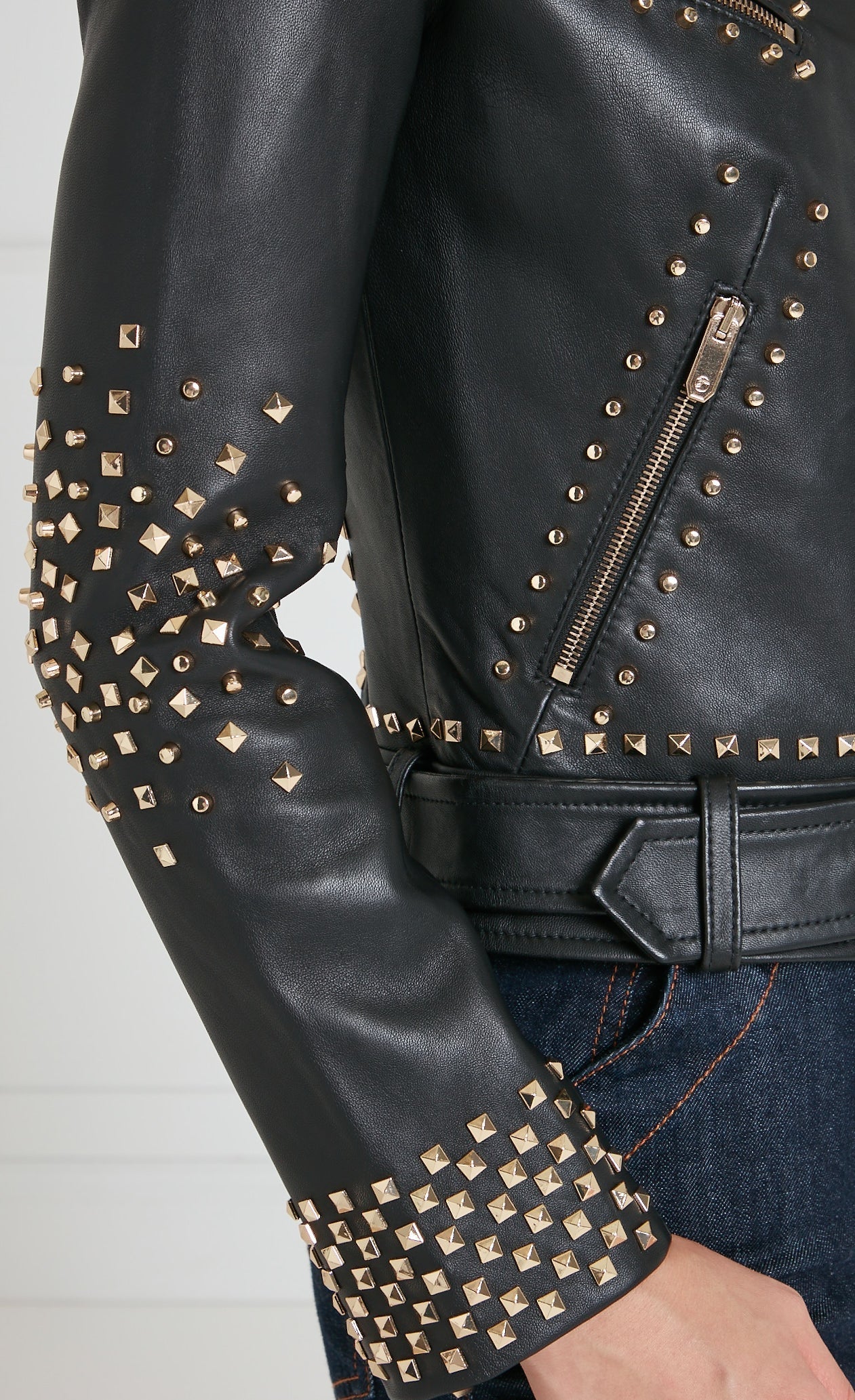 Samara Leather Jacket - Black - Image 6