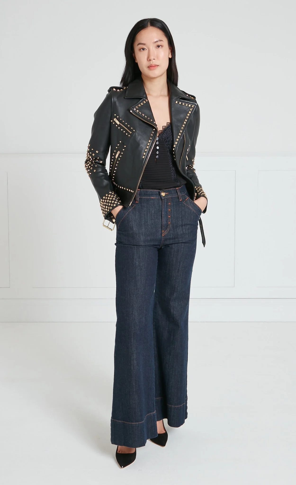 Samara Leather Jacket - Black - Image 7