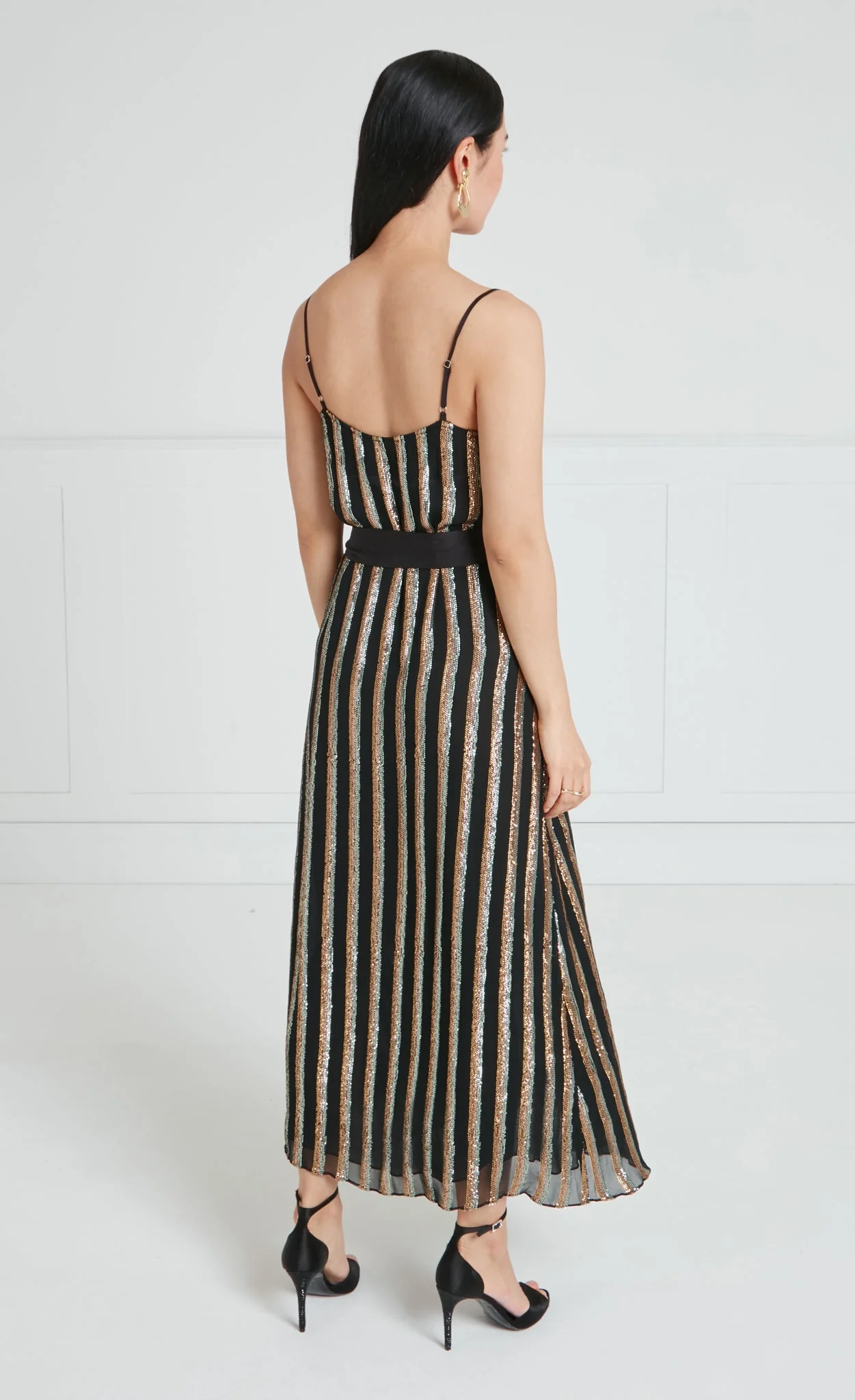 Selena Slip Dress - Black - Image 4