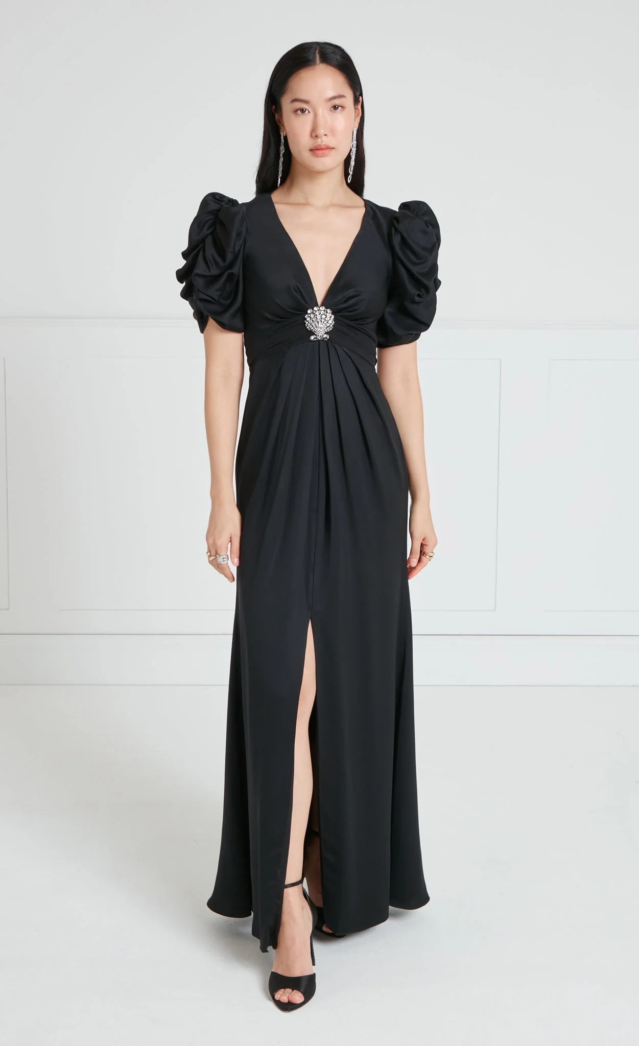 Sofia Sleeved Dress - Black - Image 2