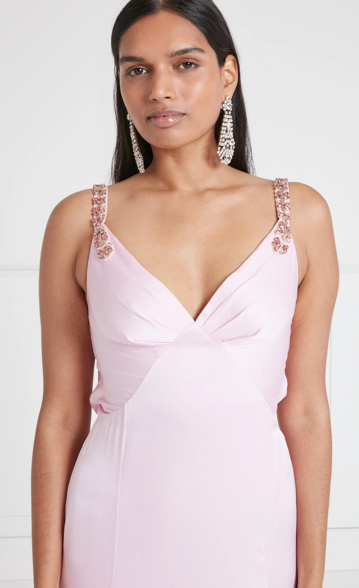 Sofia Strappy Dress - Powder Pink - Image 5