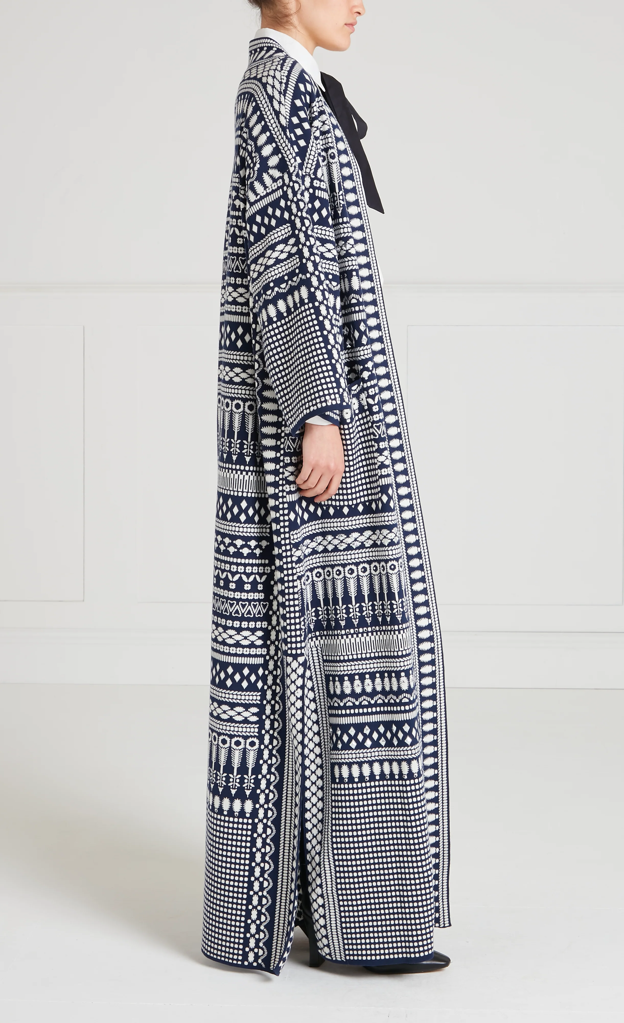 Tlalli Knit Coat - Navy Silver - Image 4
