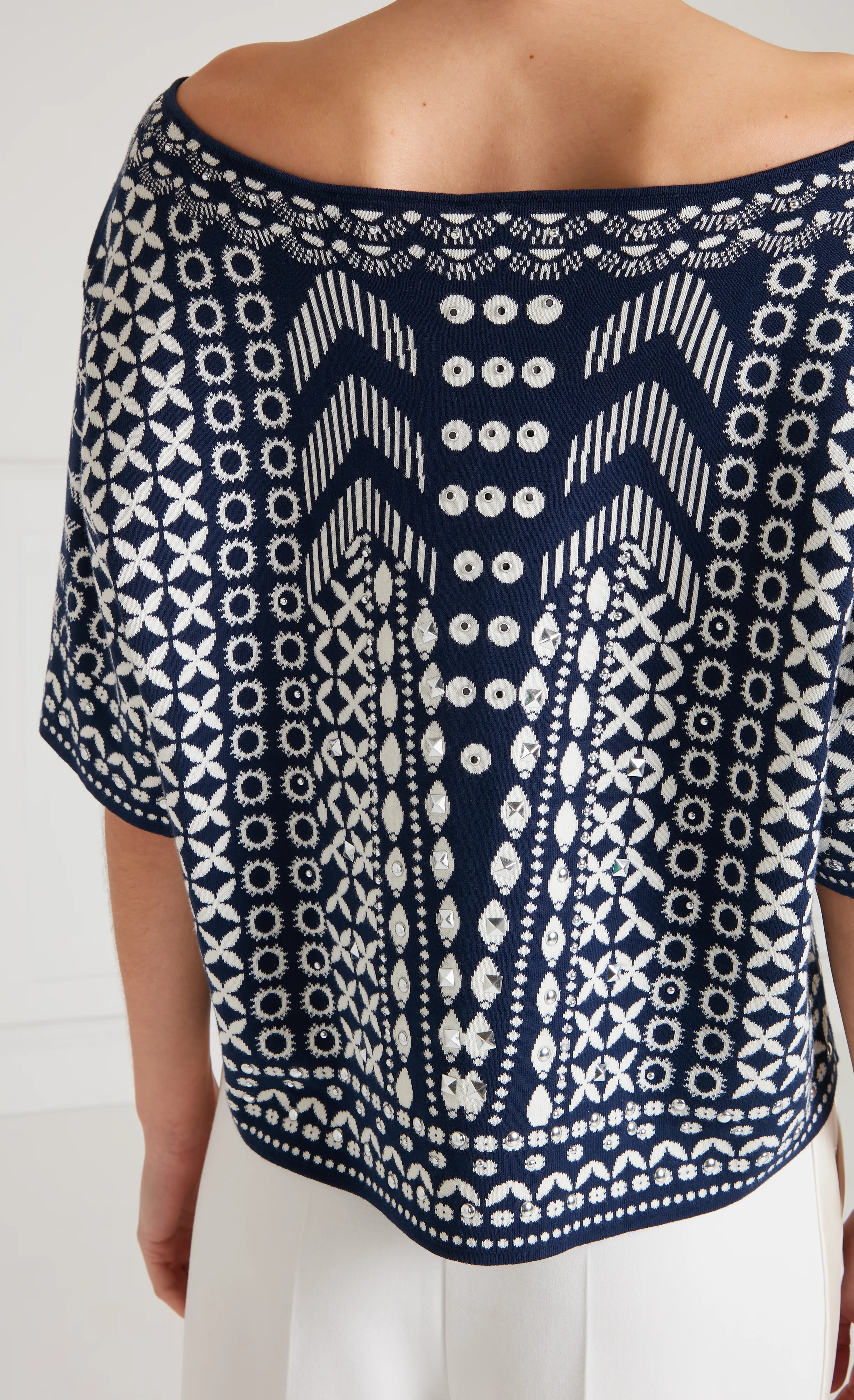 Tlalli Knit Top - Navy Silver - Image 6