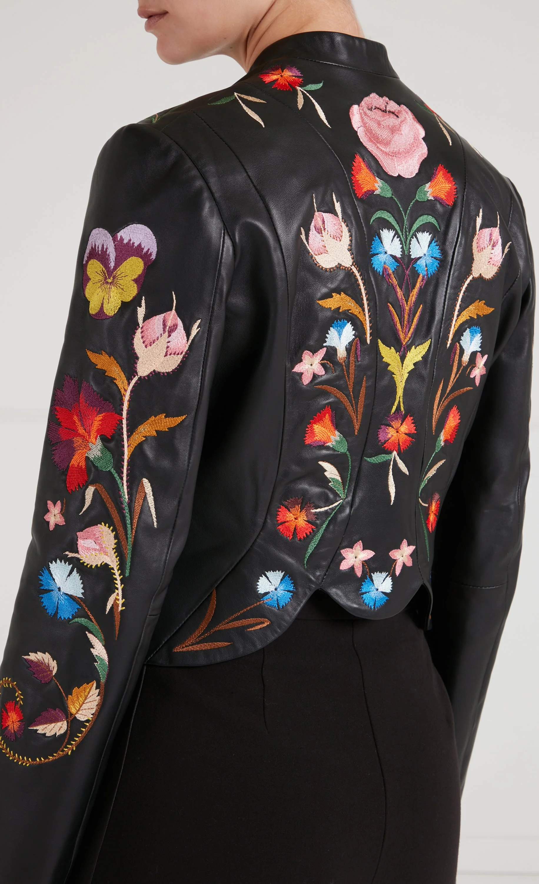 Toledo Fitted Leather Jacket - Black - Image 7