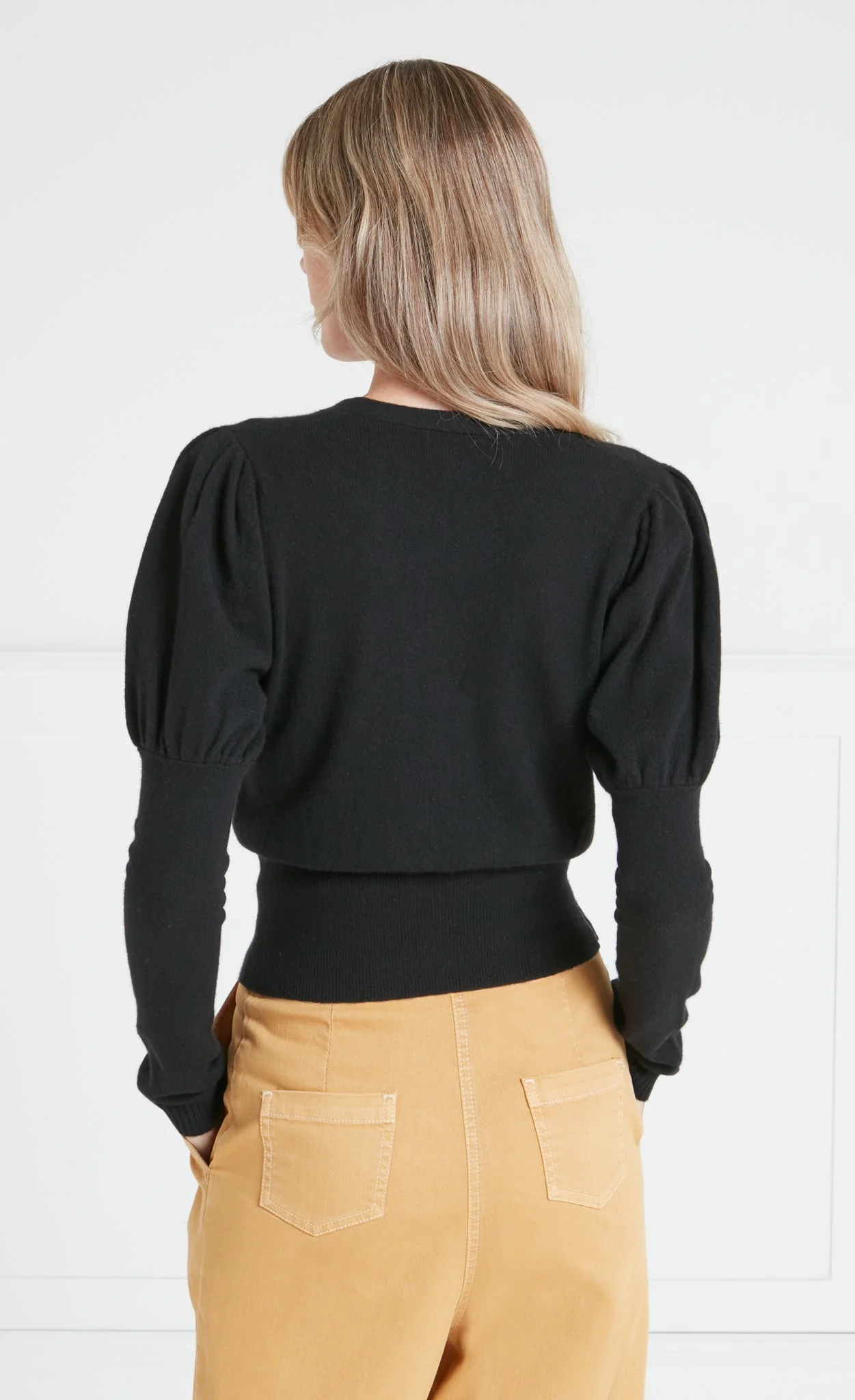 Tonal T-Logo Cardigan - Black - Image 3
